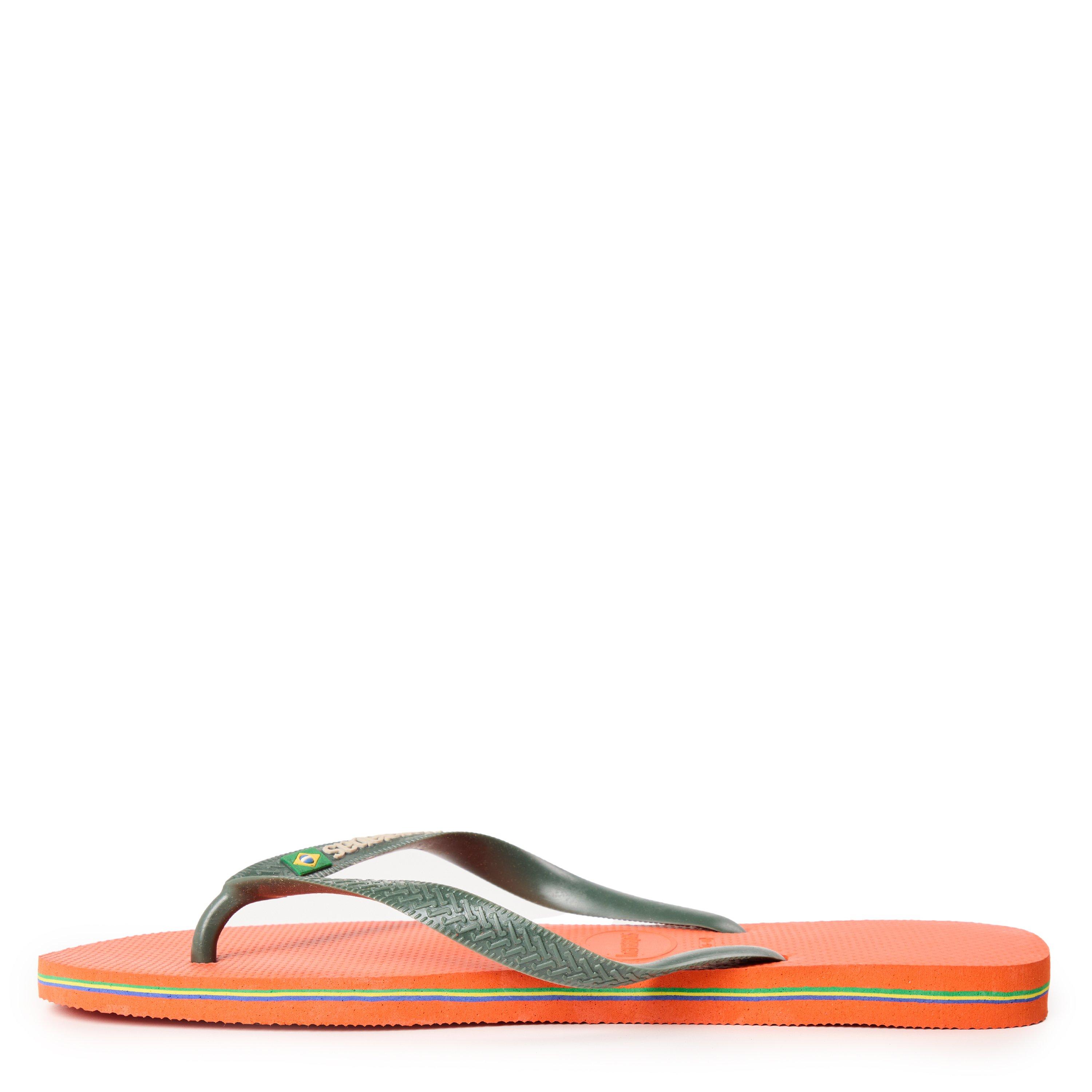 Orange Coucher de Soleil - Havaianas - Men's Hav Brasil Logo Ruby Red Flip Flops - 2