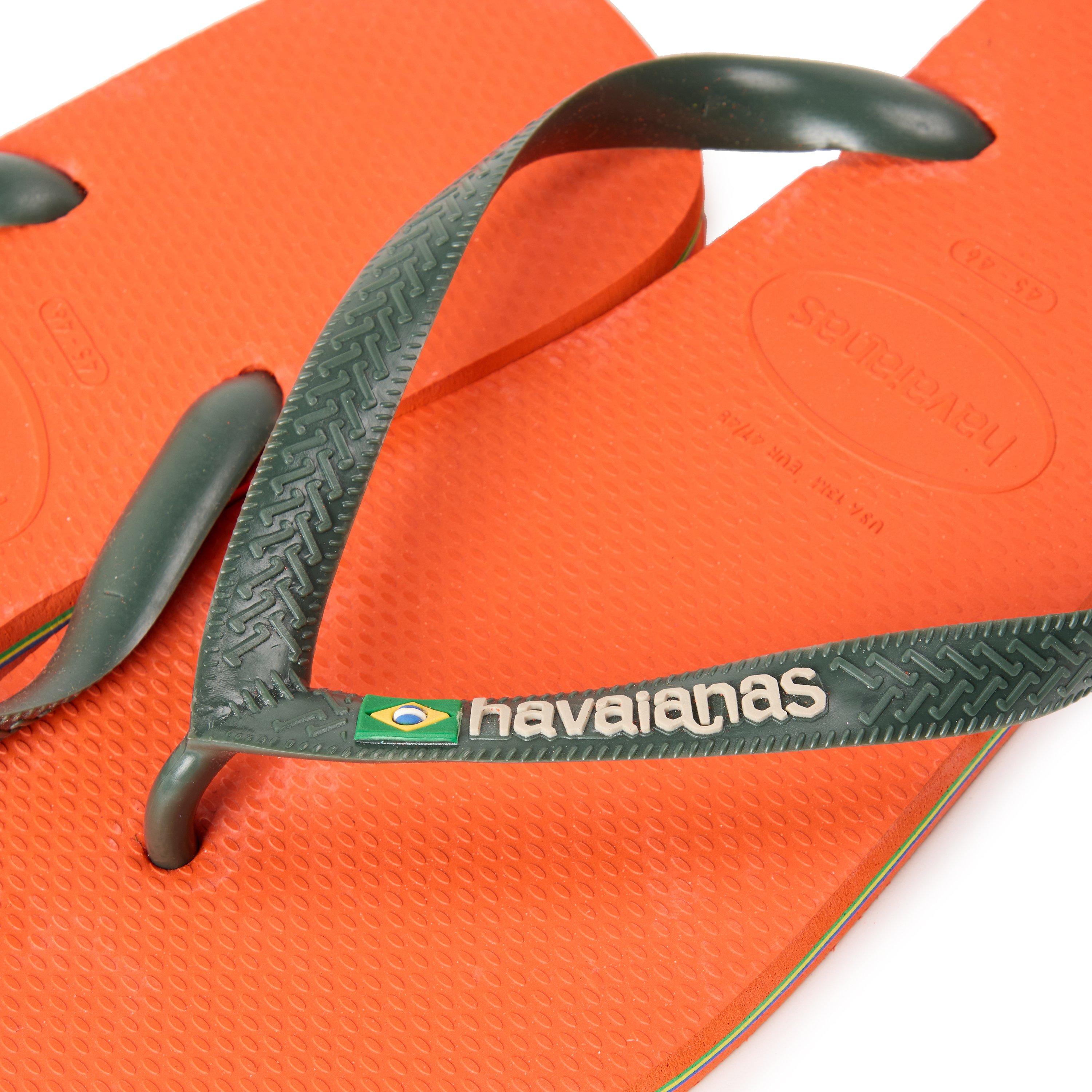 Orange Coucher de Soleil - Havaianas - Men's Hav Brasil Logo Ruby Red Flip Flops - 3