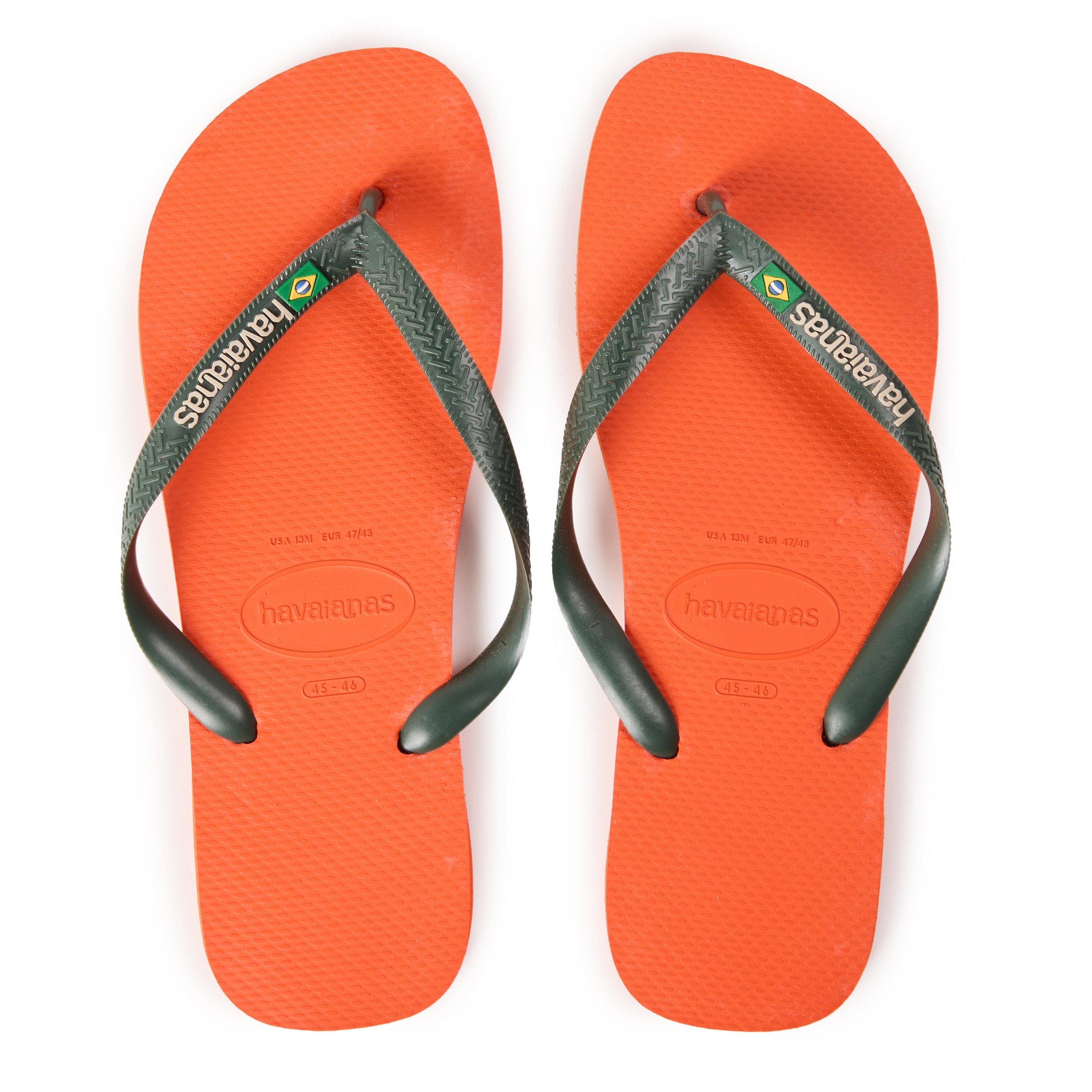 Orange Coucher de Soleil - Havaianas - Men's Hav Brasil Logo Ruby Red Flip Flops - 4