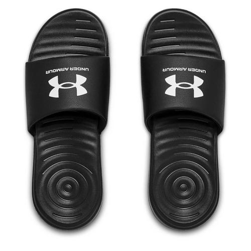 Black/White - Under Armour - Ansa Fixed Mens Slide Sandals - 4
