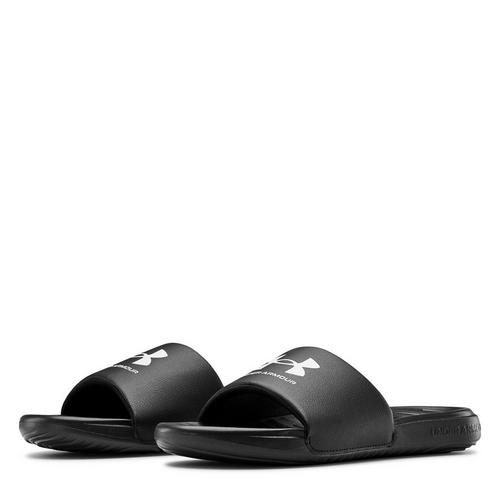 Black/White - Under Armour - Ansa Fixed Mens Slide Sandals - 5
