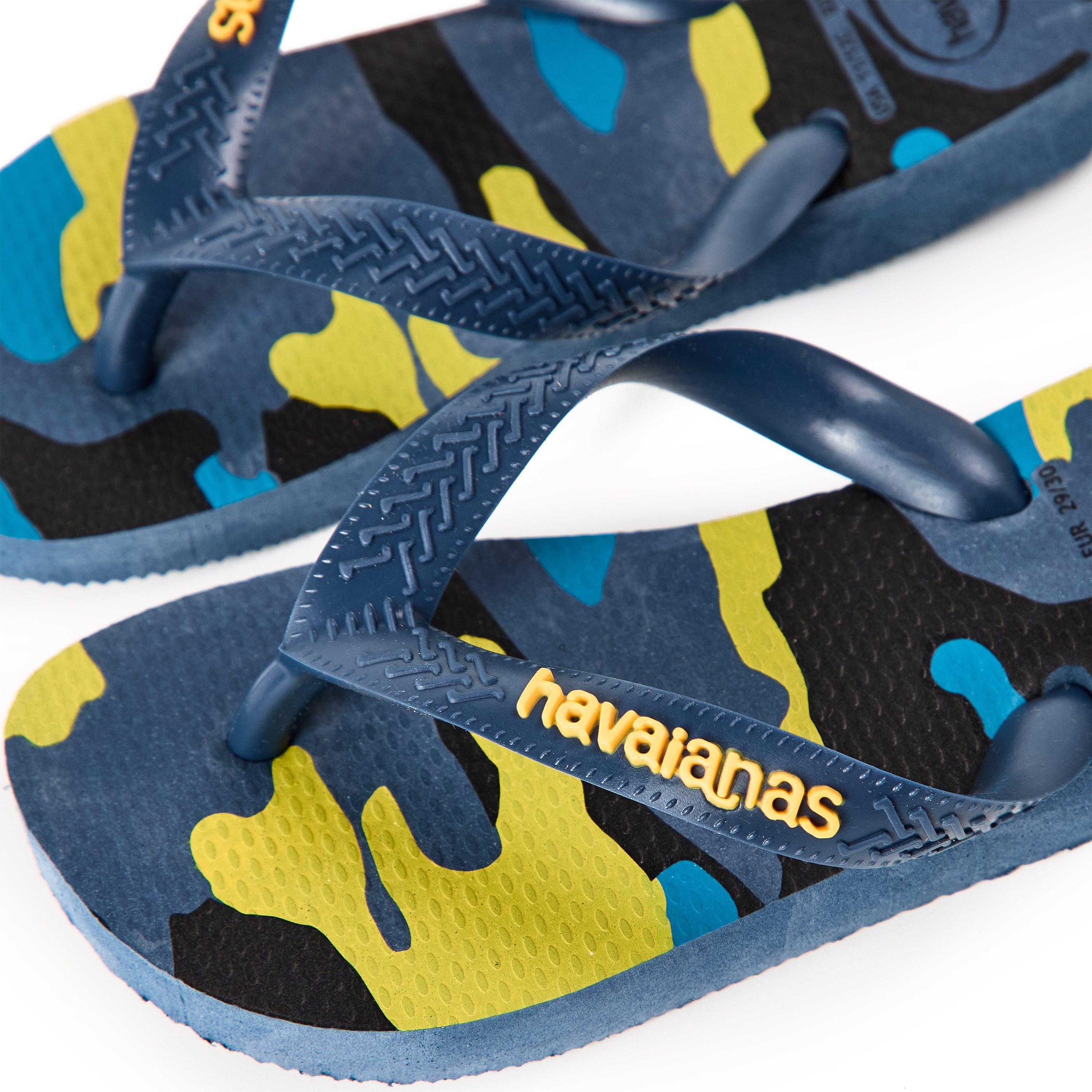 Bleu Indigo - Havaianas - Hav. Top Camu Indigo Blue 27/28 Flip Flops Mens - 3
