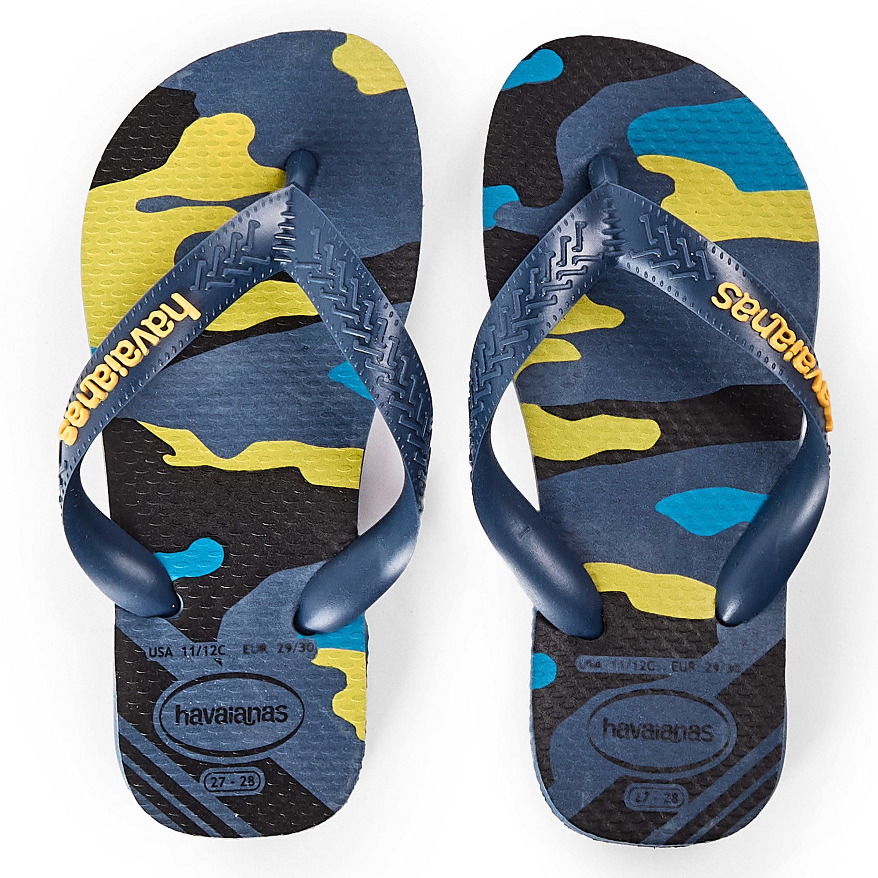 Bleu Indigo - Havaianas - Hav. Top Camu Indigo Blue 27/28 Flip Flops Mens - 4