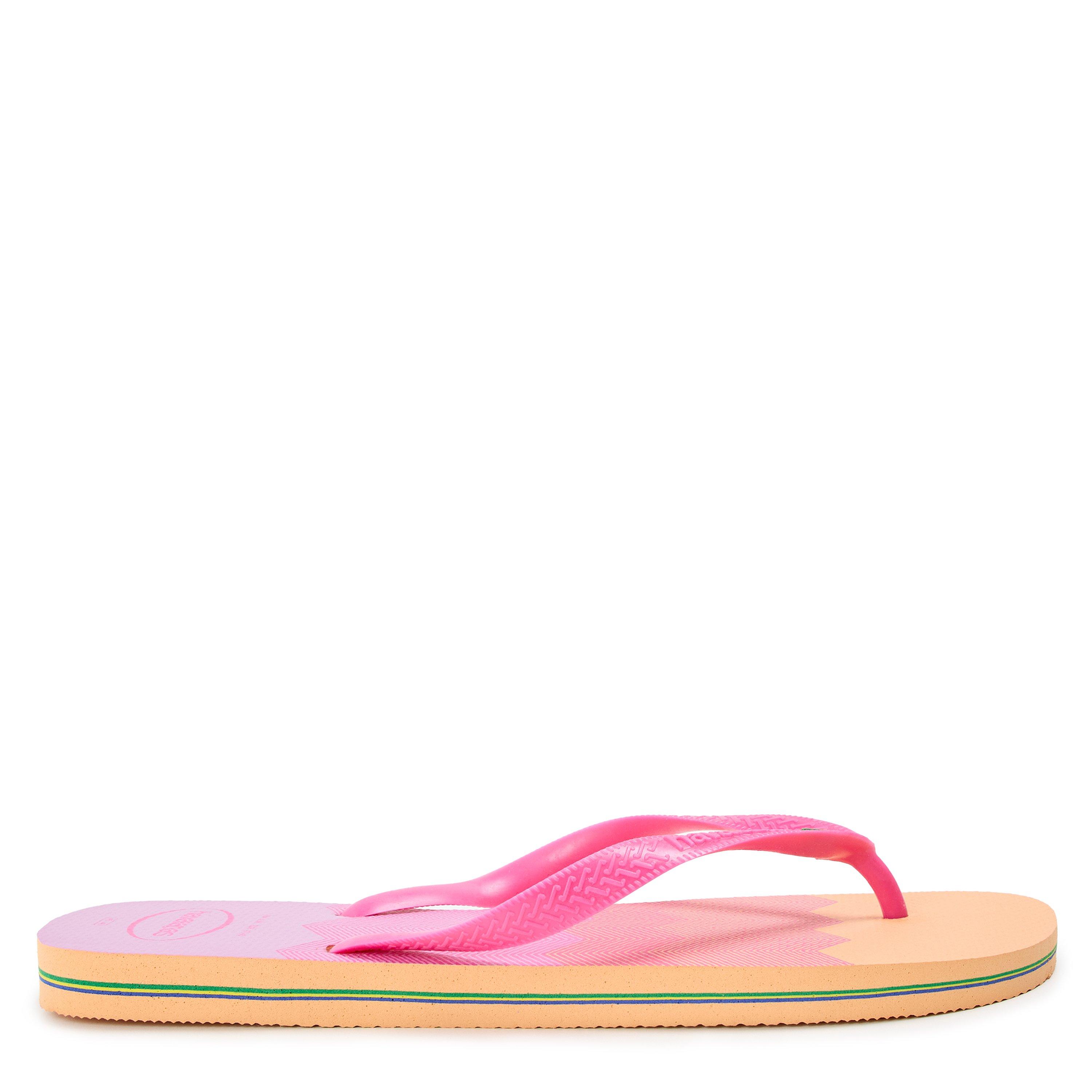 Peach - Havaianas - Men's Brasil Fresh Black Flip Flops - 1