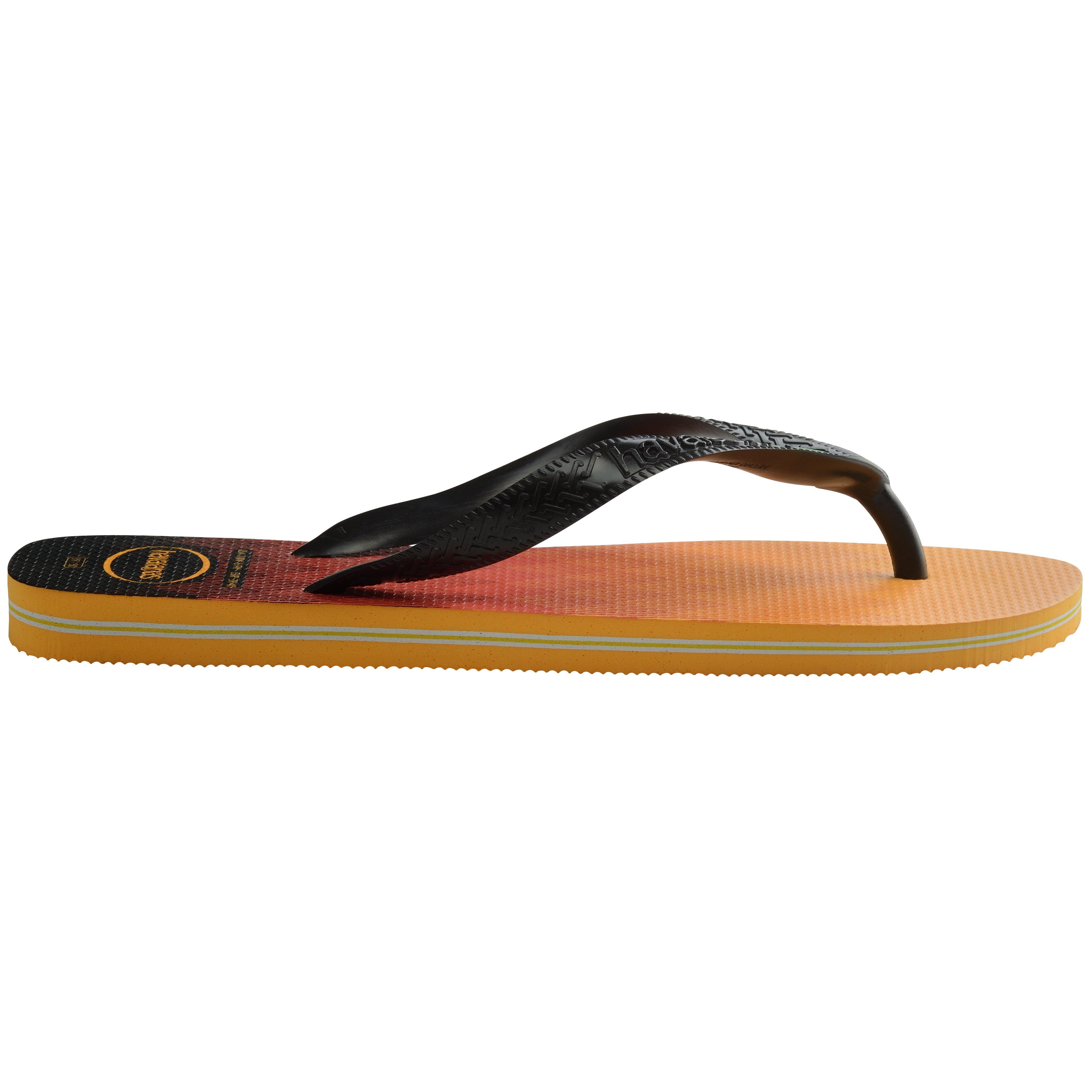 Hav. Brasil Fresh Black/Black/Leaf Flip Flops Mens