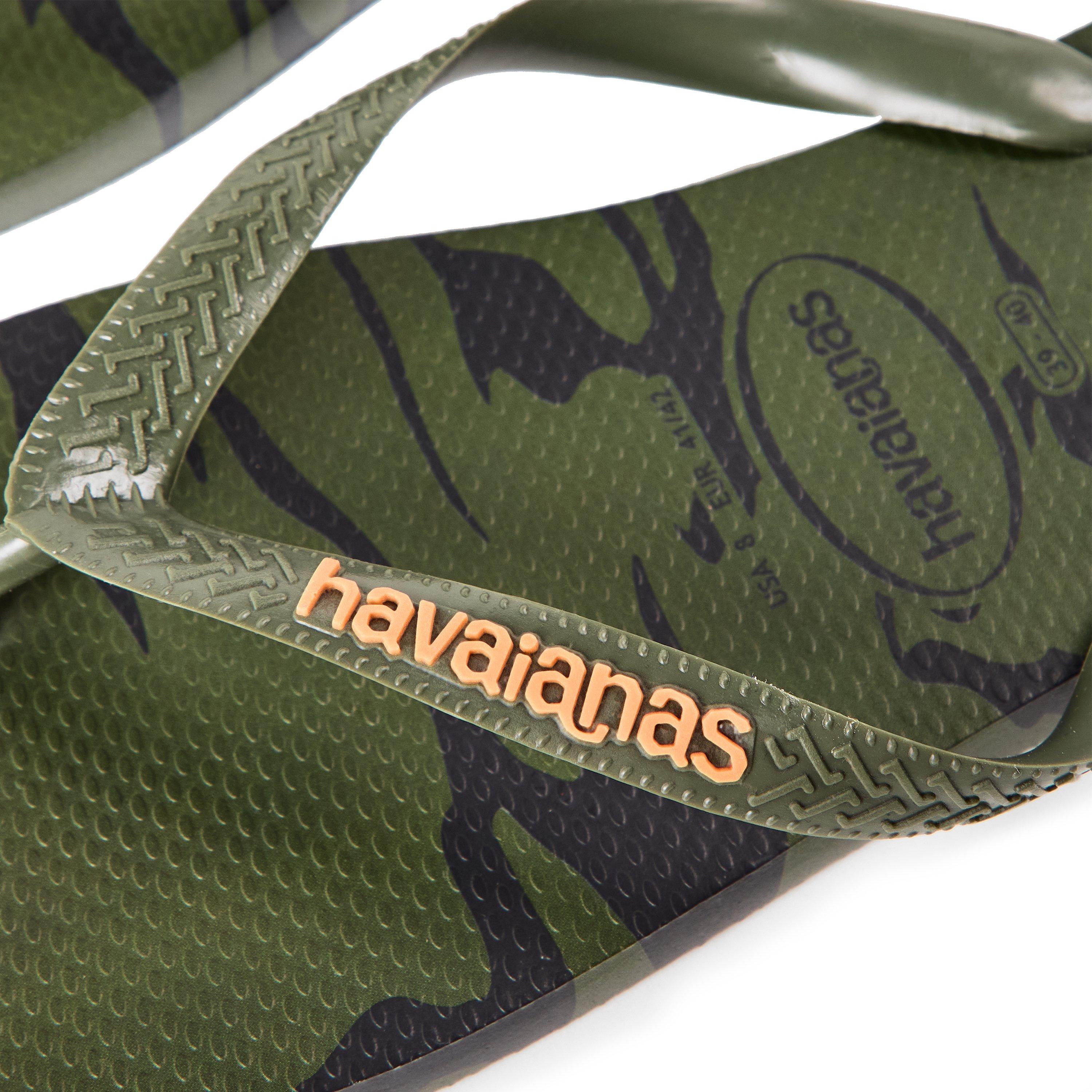 Green - Havaianas - Hav. Top Camouflage Green 45/46 Flip Flops Mens - 3
