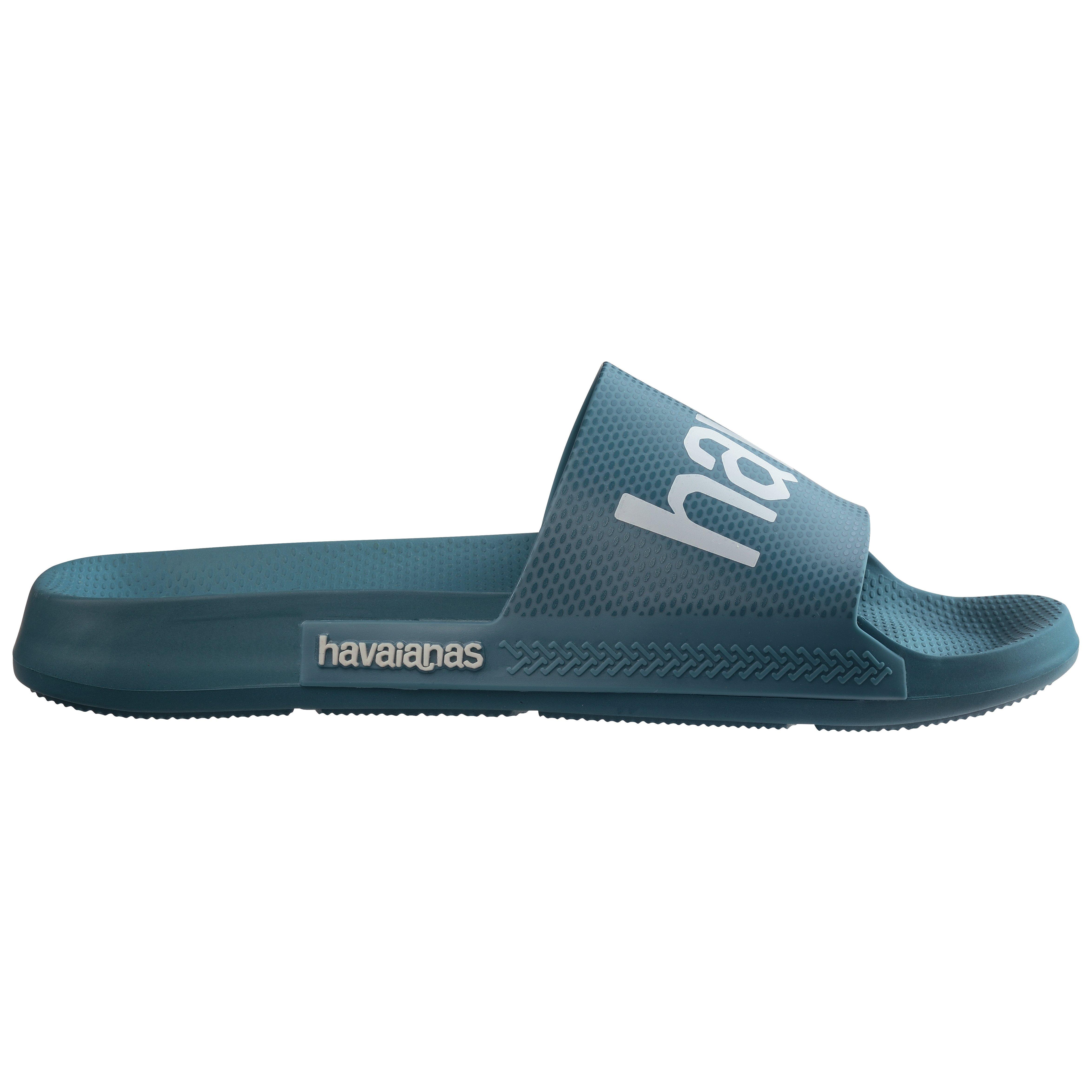 Amznte Blue - Havaianas - Hav. Slide Classic Logomania Black Flip Flops Mens - 1