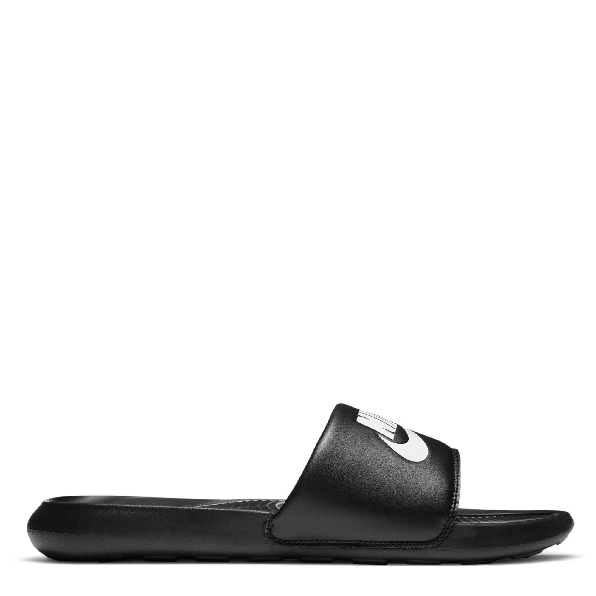 Black/White-Blk - Nike - Victori One Mens Slide Sandals - 2