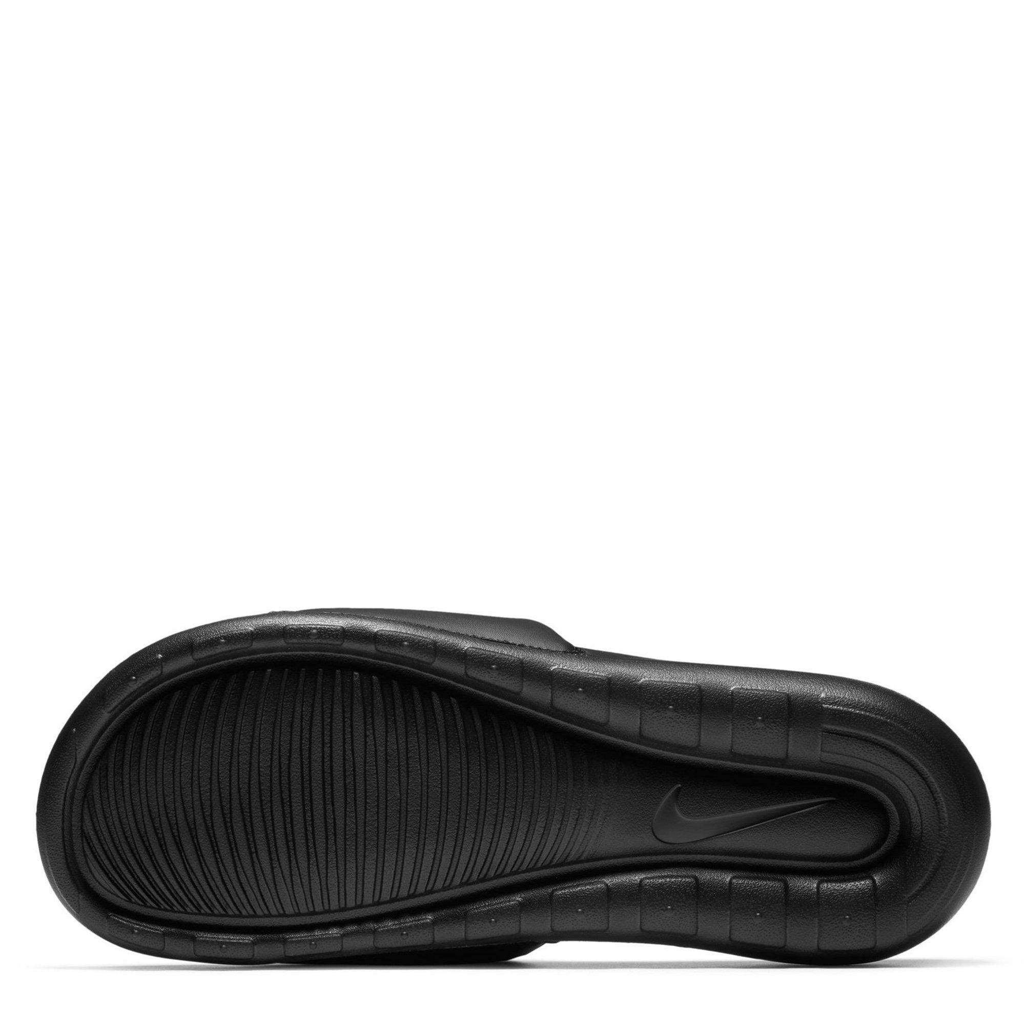 Black/White-Blk - Nike - Victori One Mens Slide Sandals - 4