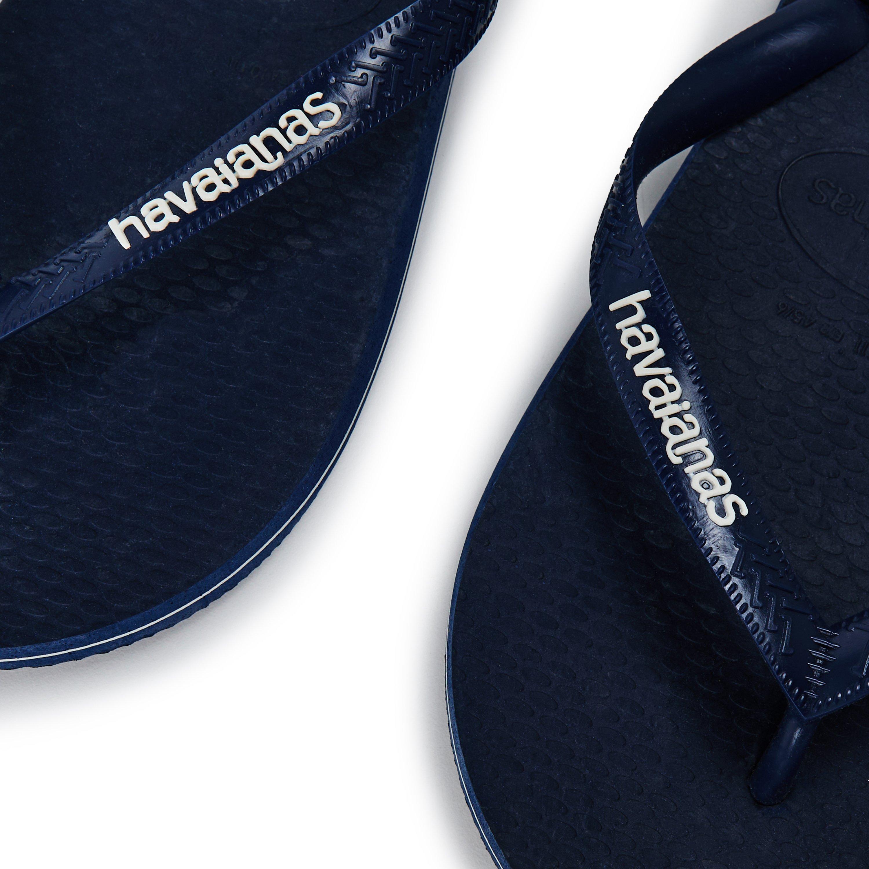Navy/White - Havaianas - Hav. Logo Filete Navy/Navy/White 43 Flip Flops Mens - 3