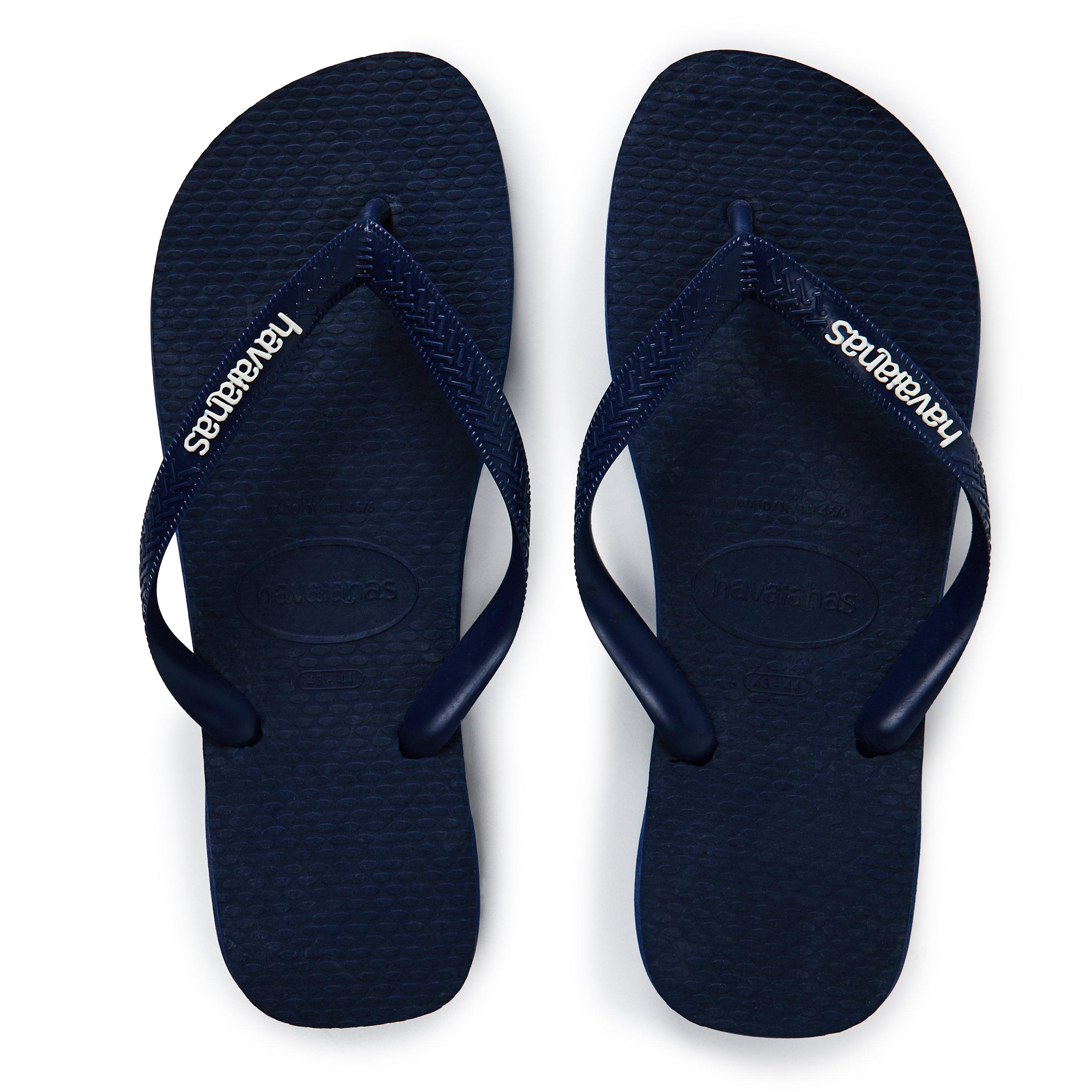 Navy/White - Havaianas - Hav. Logo Filete Navy/Navy/White 43 Flip Flops Mens - 4