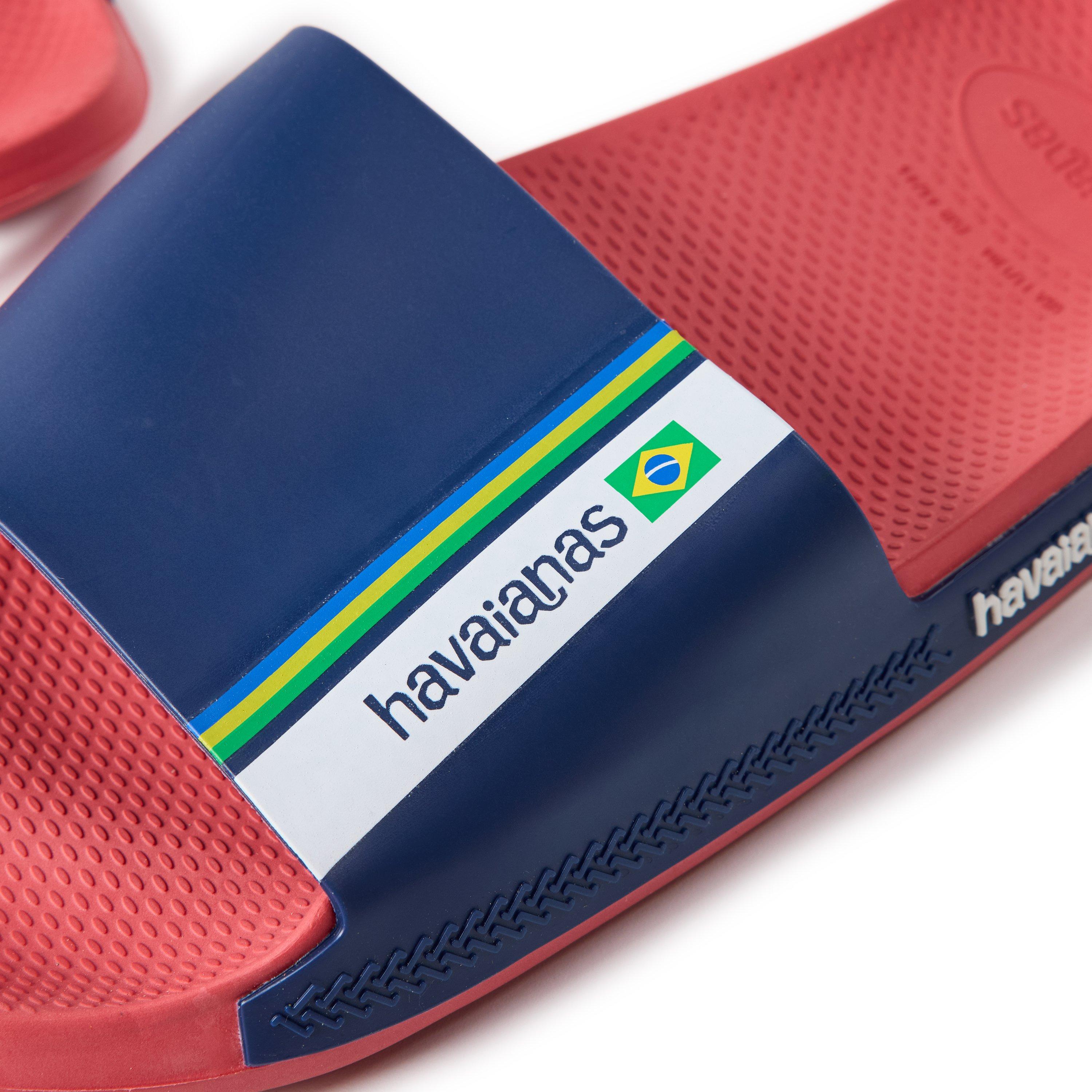 Rouge - Havaianas - Hav. Slide Brasil Red 43/44 Flip Flops Mens - 3