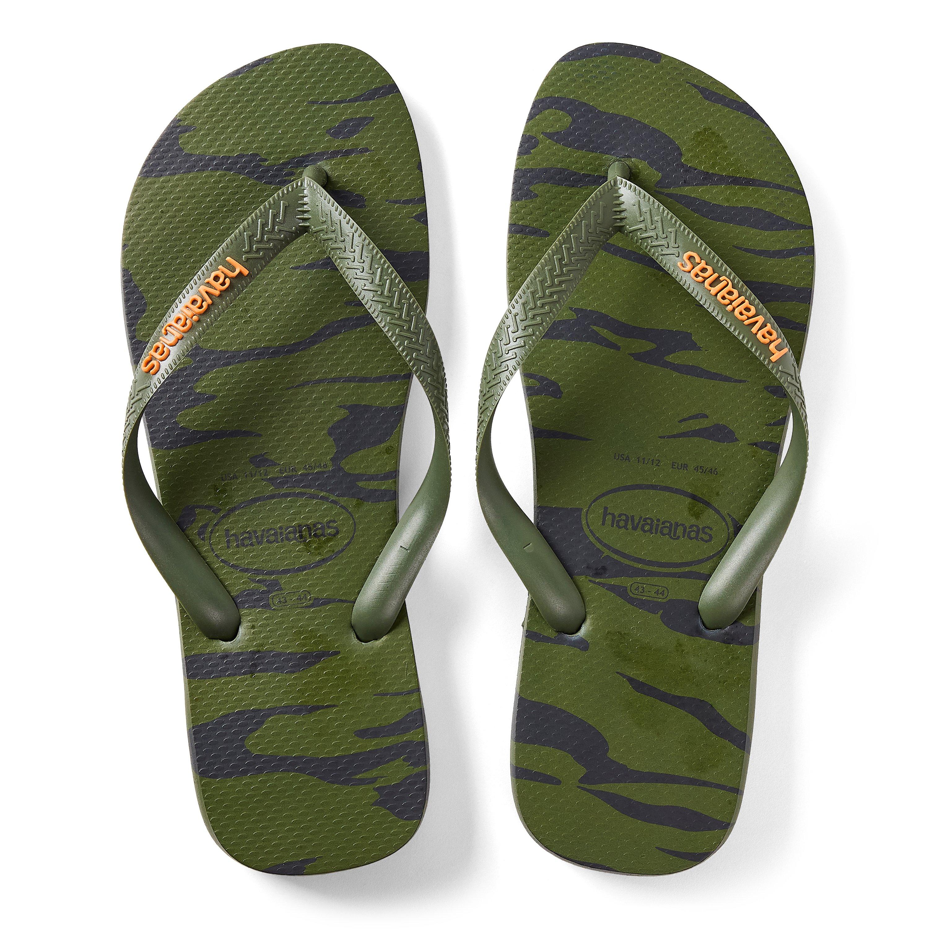 Green - Havaianas - Hav. Top Camouflage Green 43/44 Flip Flops Mens - 4