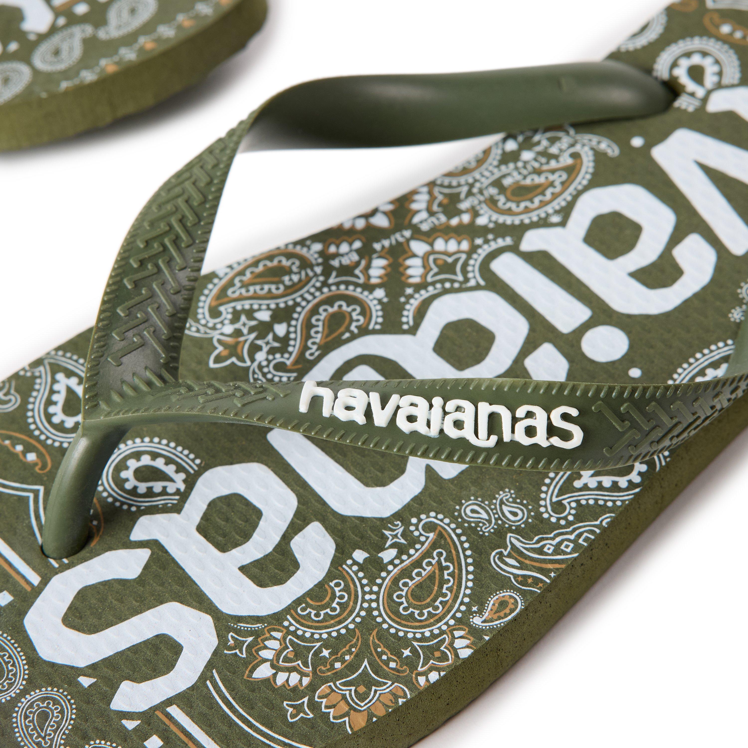 Verde - Havaianas - Hav. Top Logomania Fashion Green 43 Flip Flops Mens - 3
