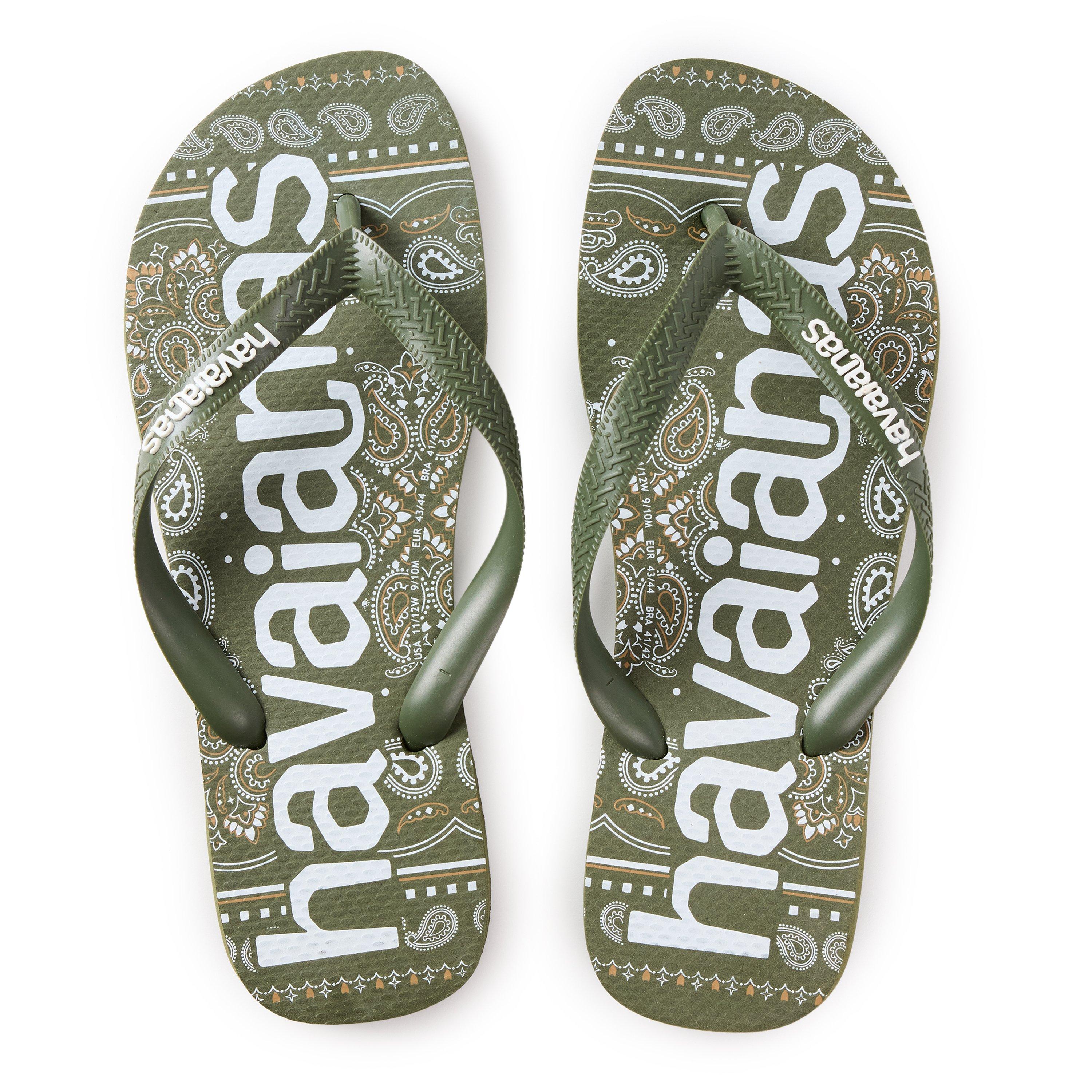 Zelena - Havaianas - Hav. Top Logomania Fashion Green 43 Flip Flops Mens - 3