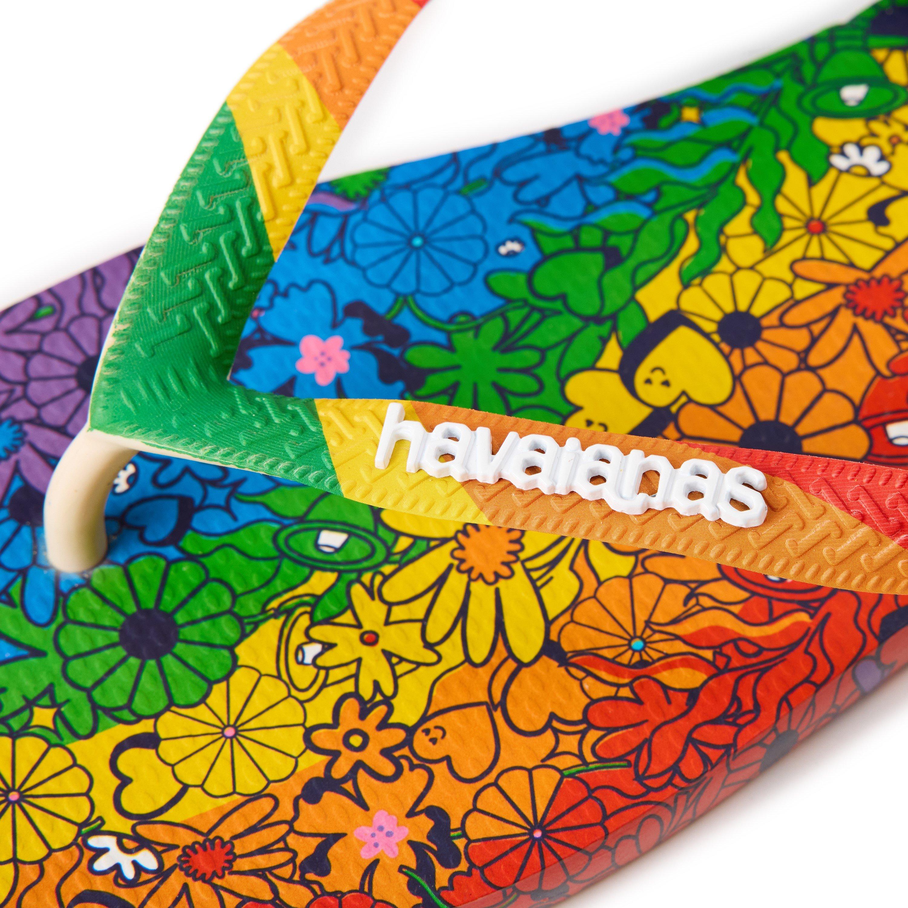 Beige - Havaianas - Hav. Top Pride Premium Beige 43/44 Flip Flops Mens - 3