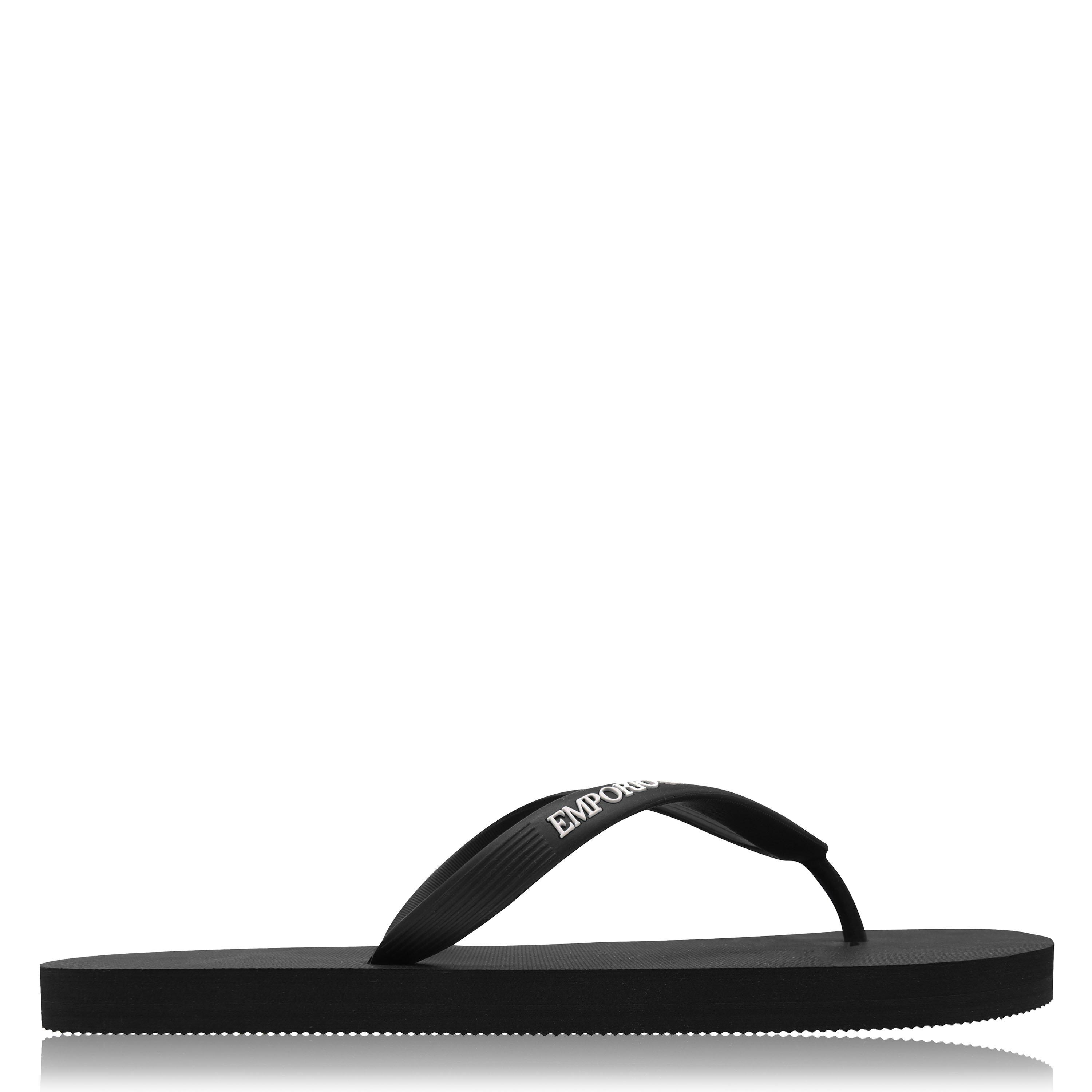 Emporio Armani Logo Flip Flops