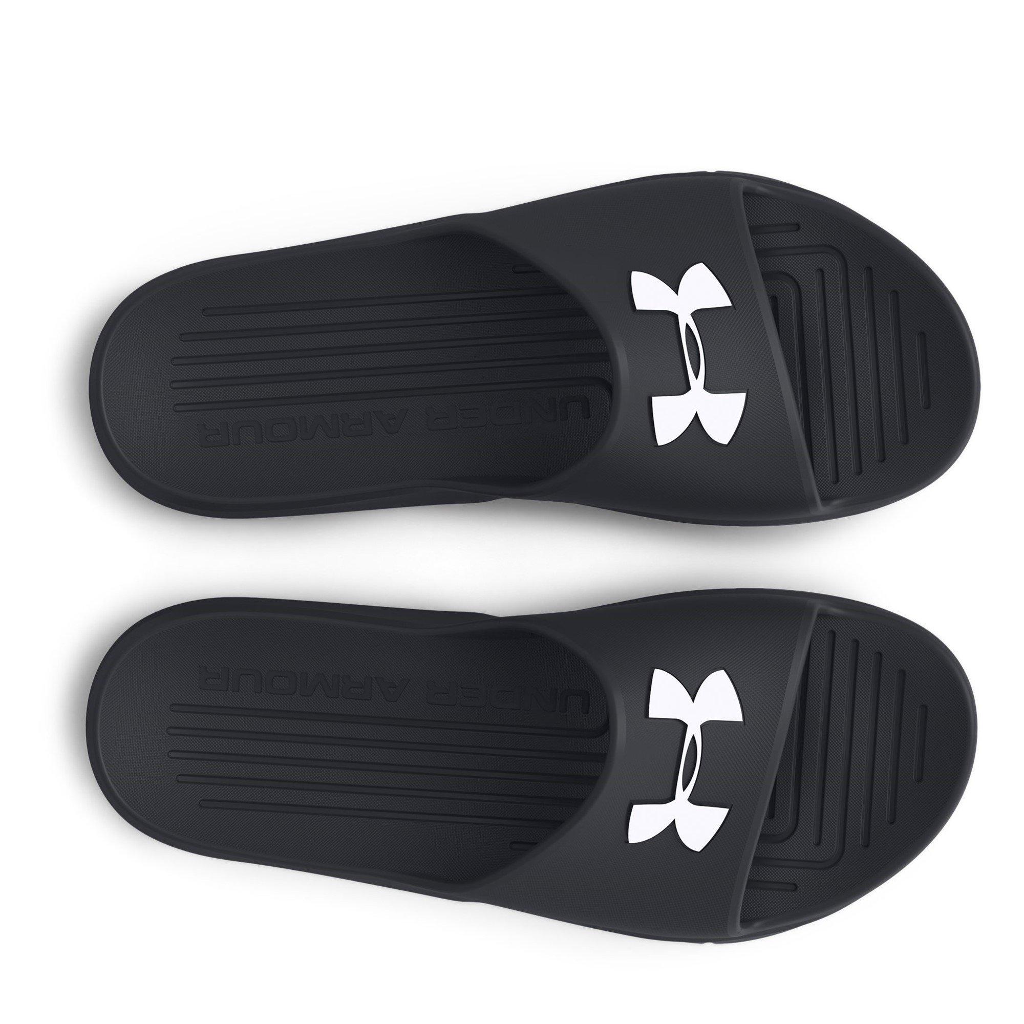 Black/White - Under Armour - Core PTH Mens Slide Sandals - 4