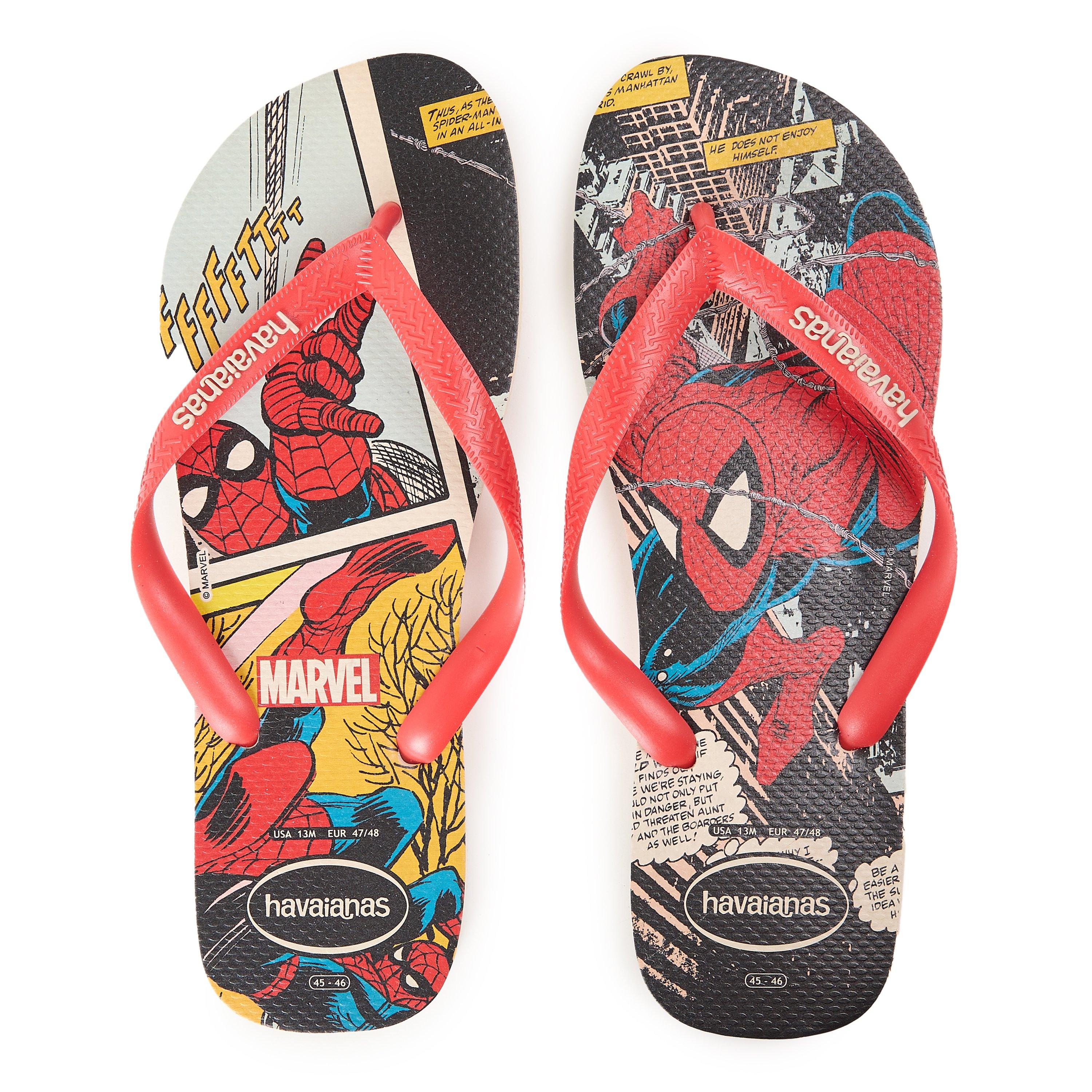 Beige/Rosso - Havaianas - Hav. Top Marvel Classics Beige Stra Flip Flops Mens - 4