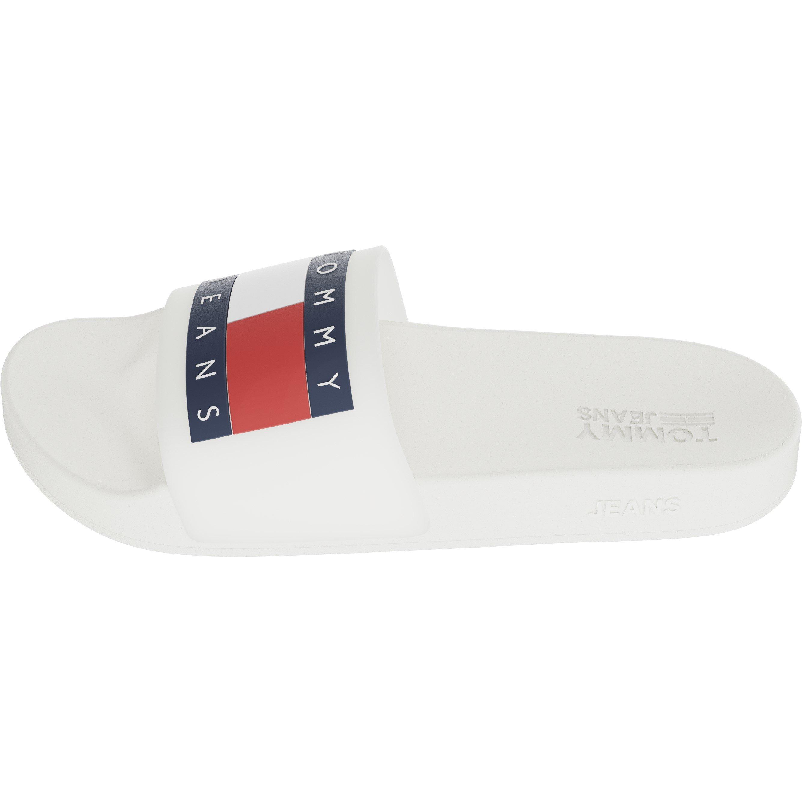 White TCR - Tommy Jeans - Flag Sliders - 1