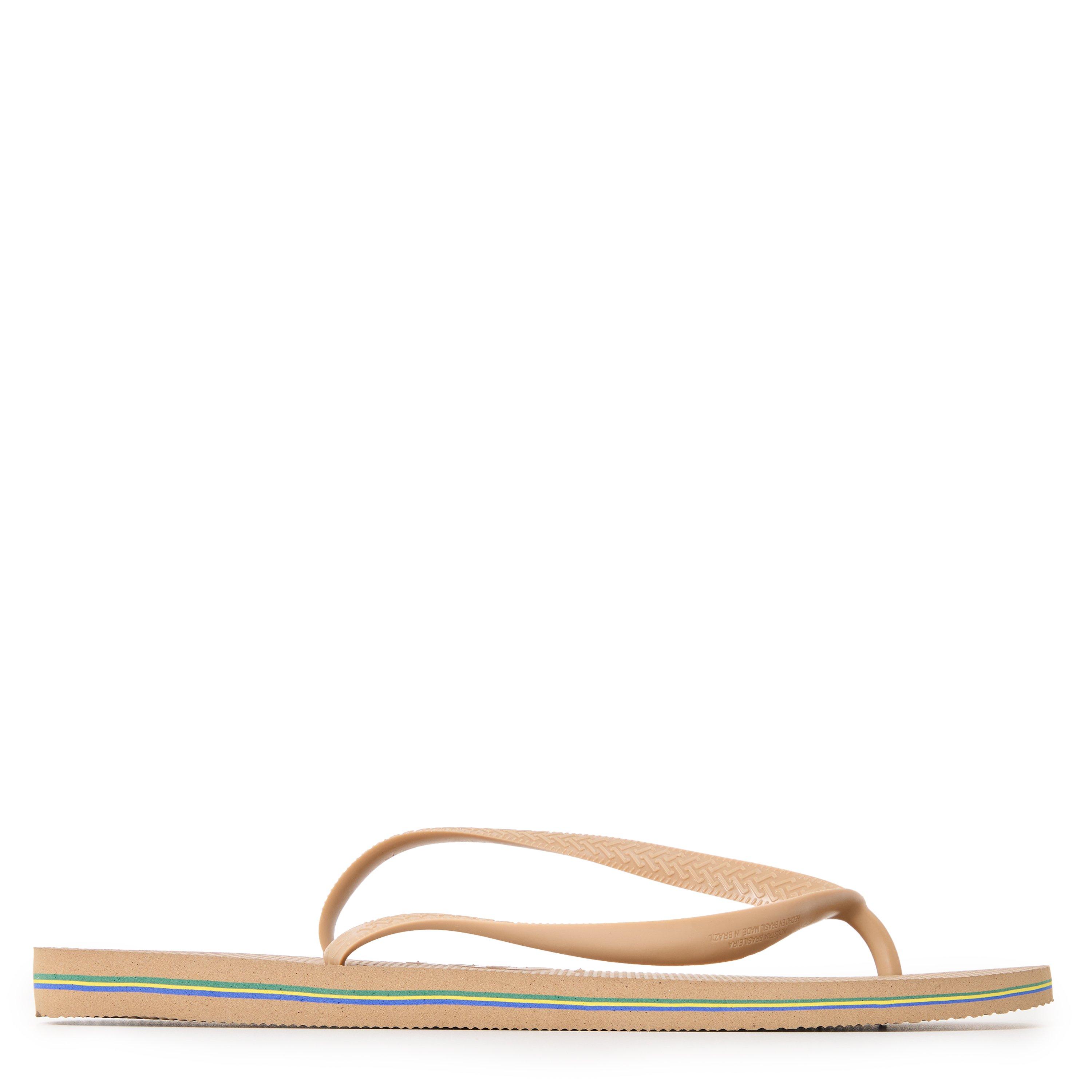 Rose Gold - Havaianas - Hav. Brasil Logo Rose Gold 45/46 Flip Flops Mens - 1