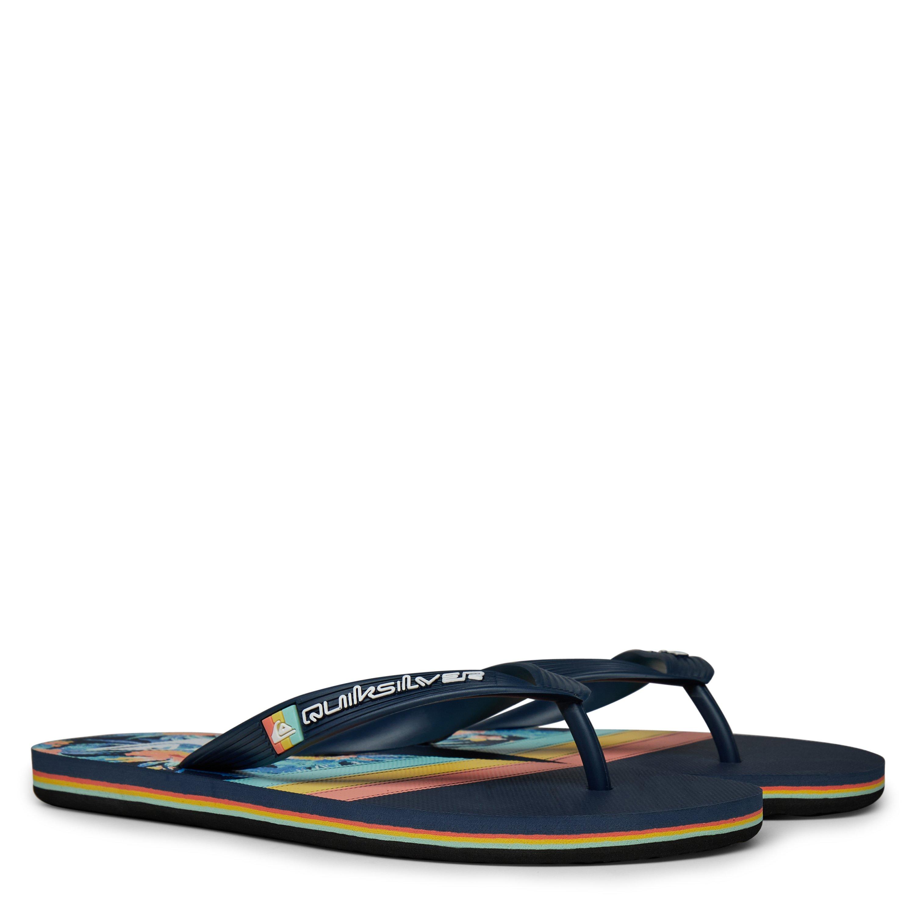 Blue/Orange - Quiksilver - Art Flip Flops Mens - 3