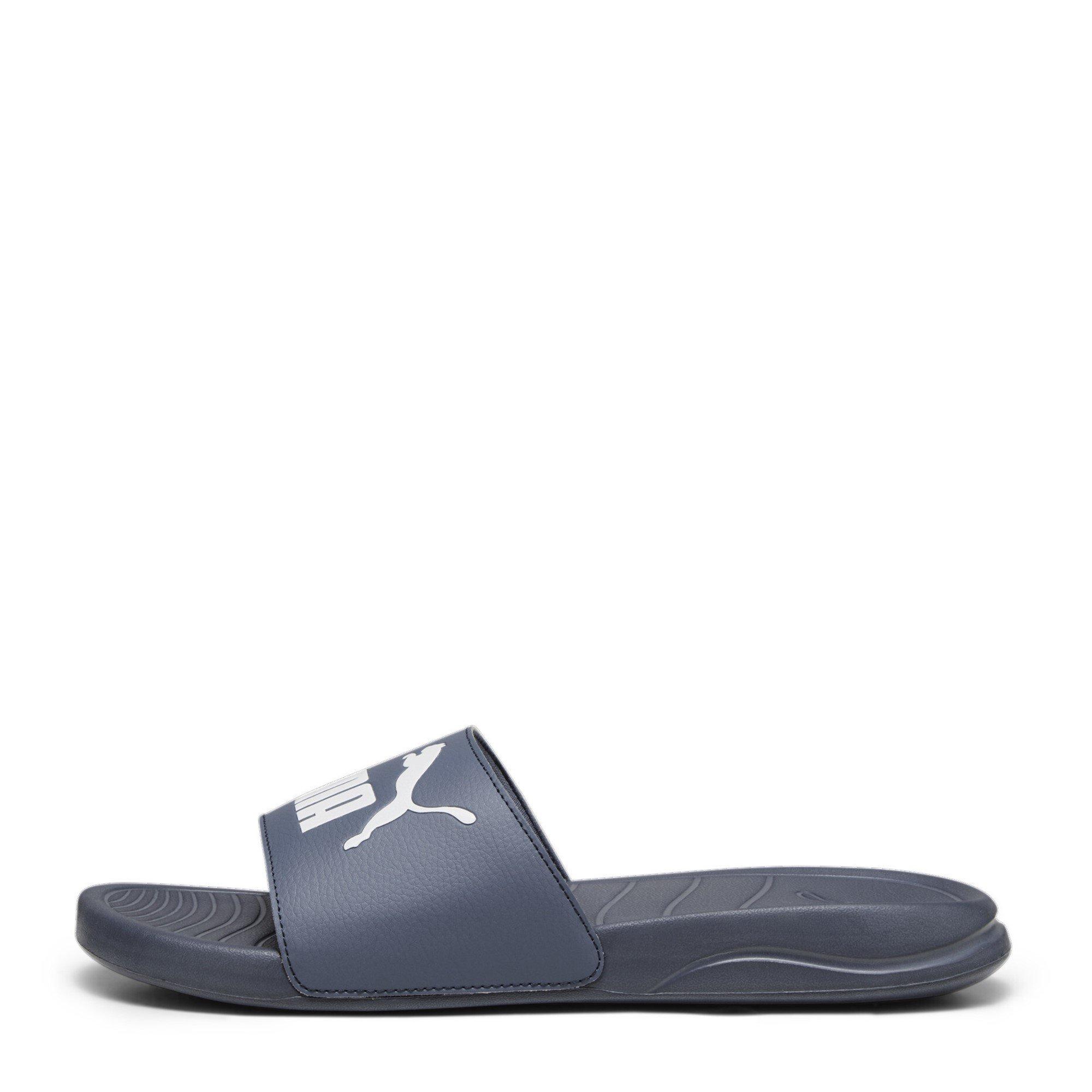 White/Dk Coal - Puma - PUMA Popcat 20 Mens Slide Sandals - 3