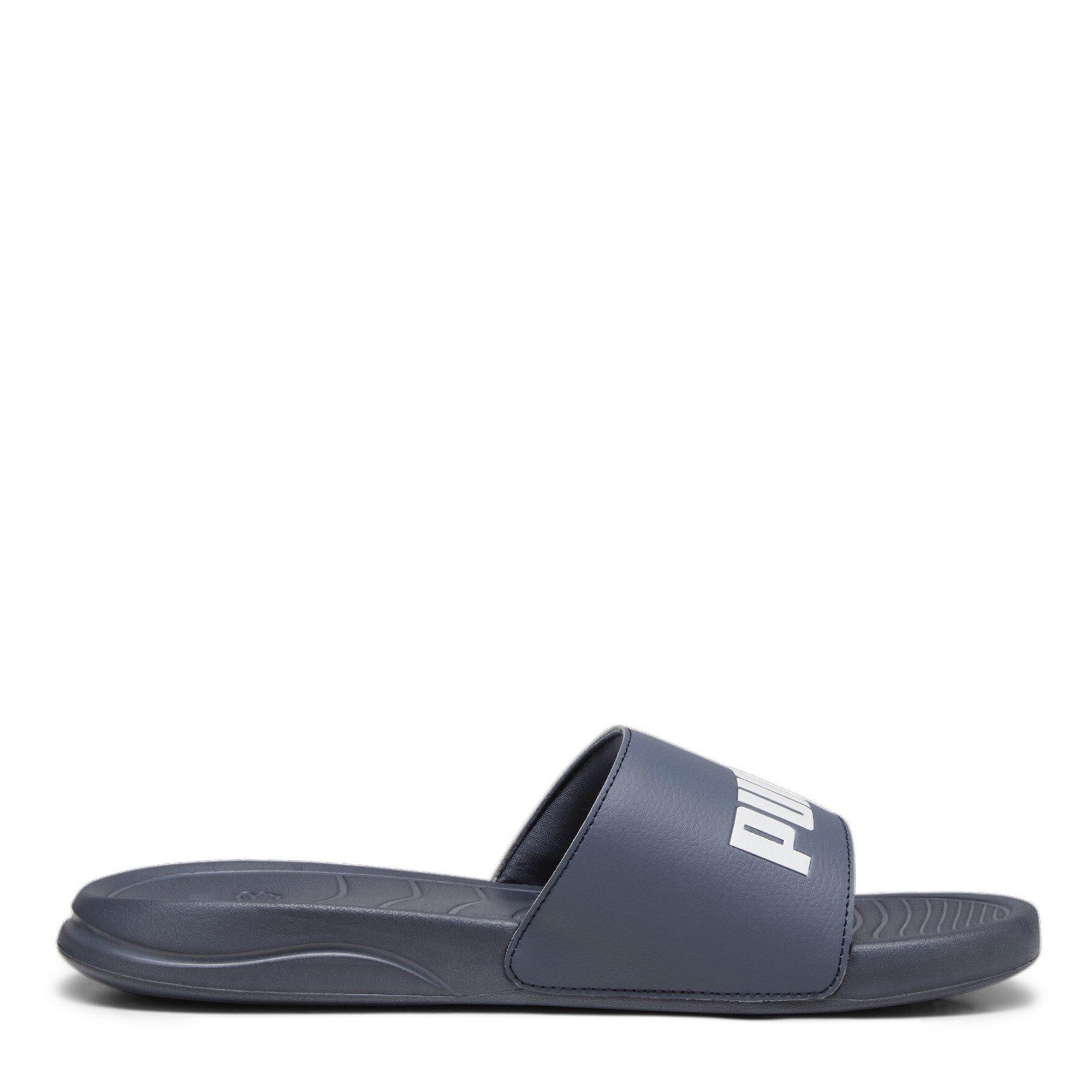 White/Dk Coal - Puma - PUMA Popcat 20 Mens Slide Sandals - 4
