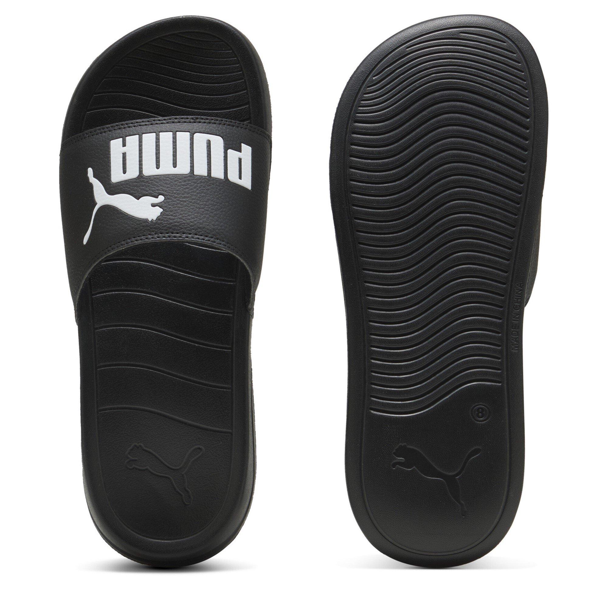 Black-Blk-White - Puma - Popcat 20 Mens Slide Sandals - 3