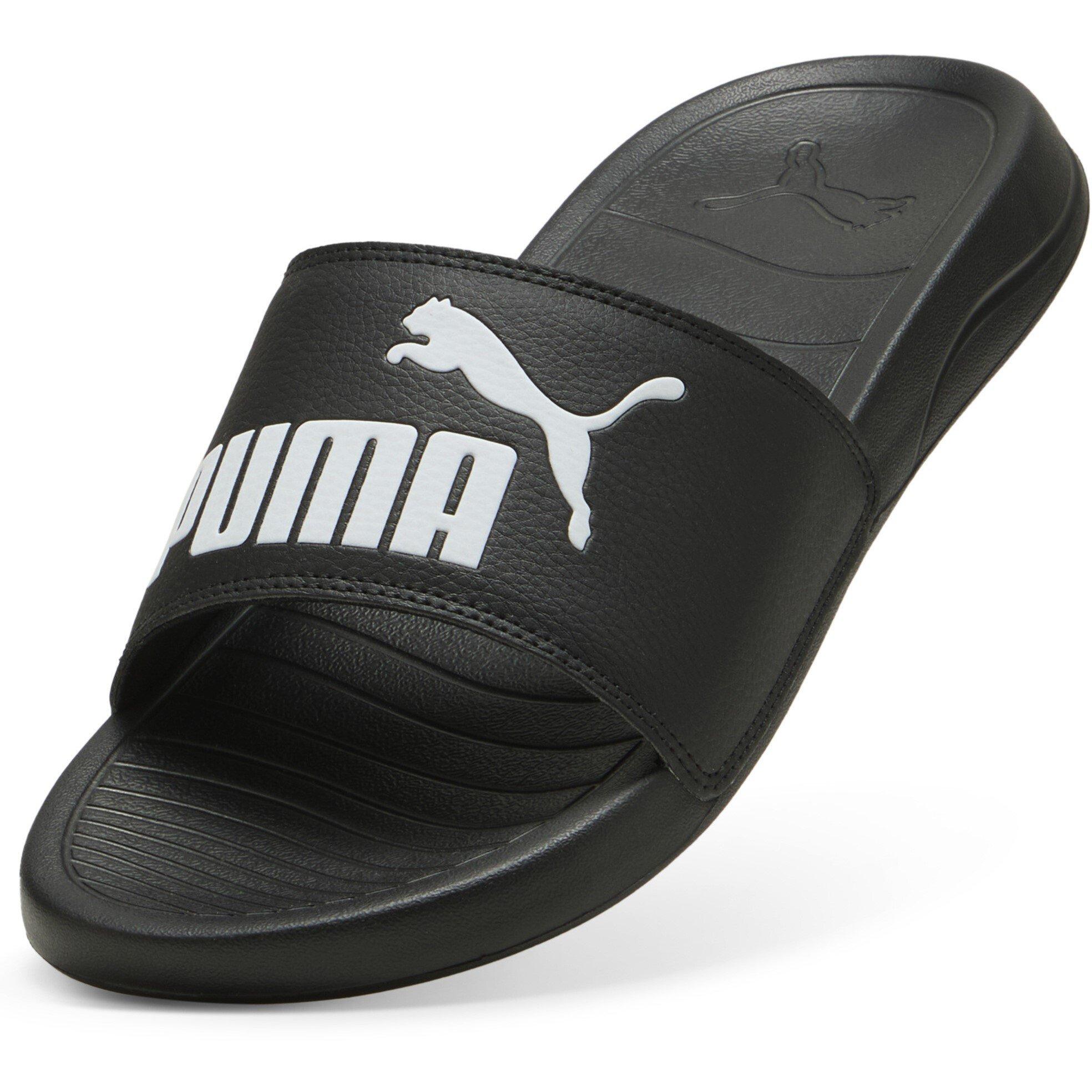 Black-Blk-White - Puma - Popcat 20 Mens Slide Sandals - 6