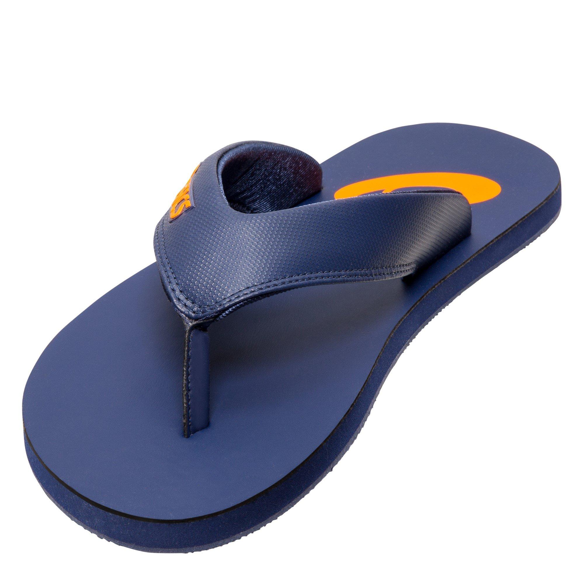 Ind Blue/Orange - Asics - Zorian Mens Flip Flops - 5