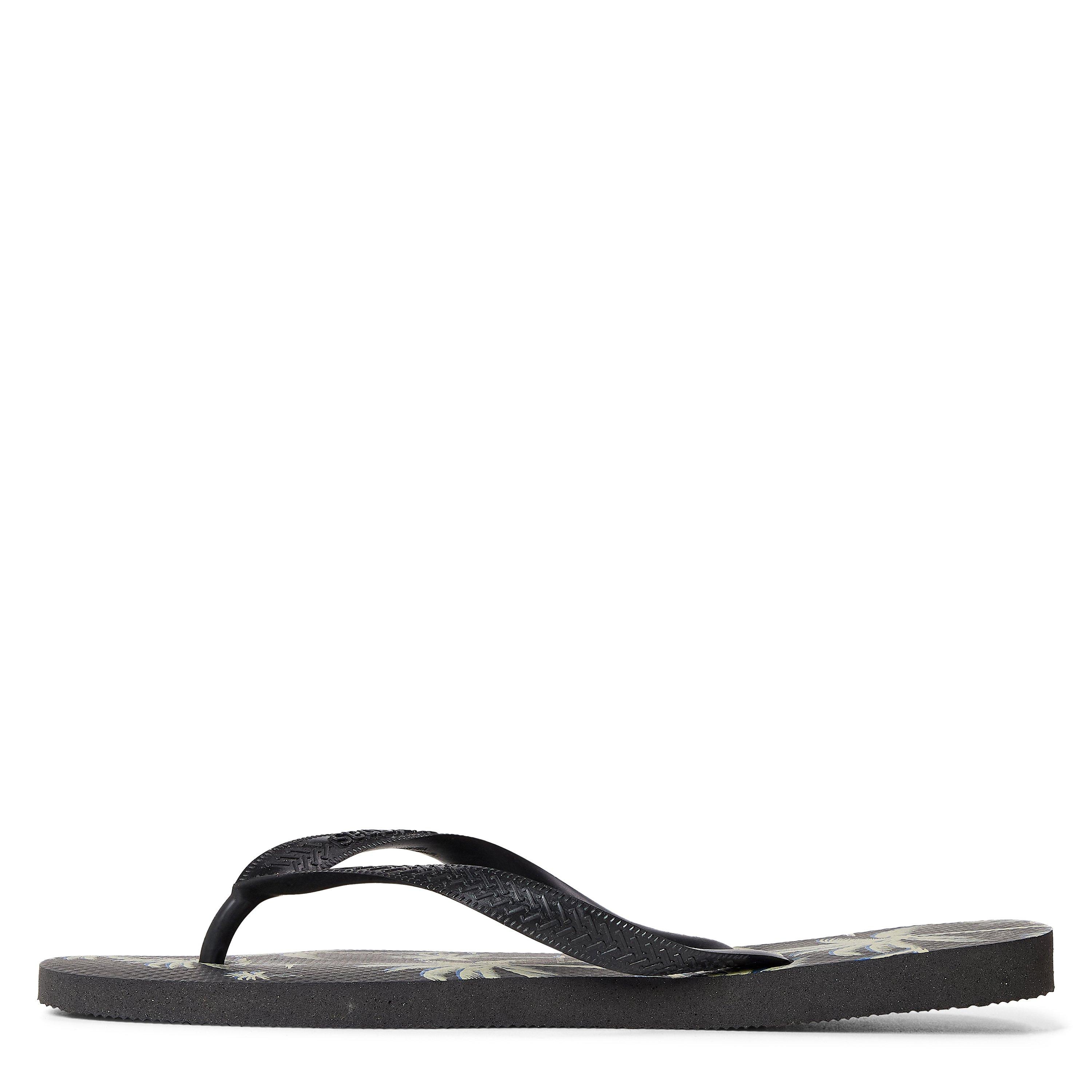 Black/White - Havaianas - Hav. Aloha Black/Black/White 43/44 Flip Flops Mens - 2