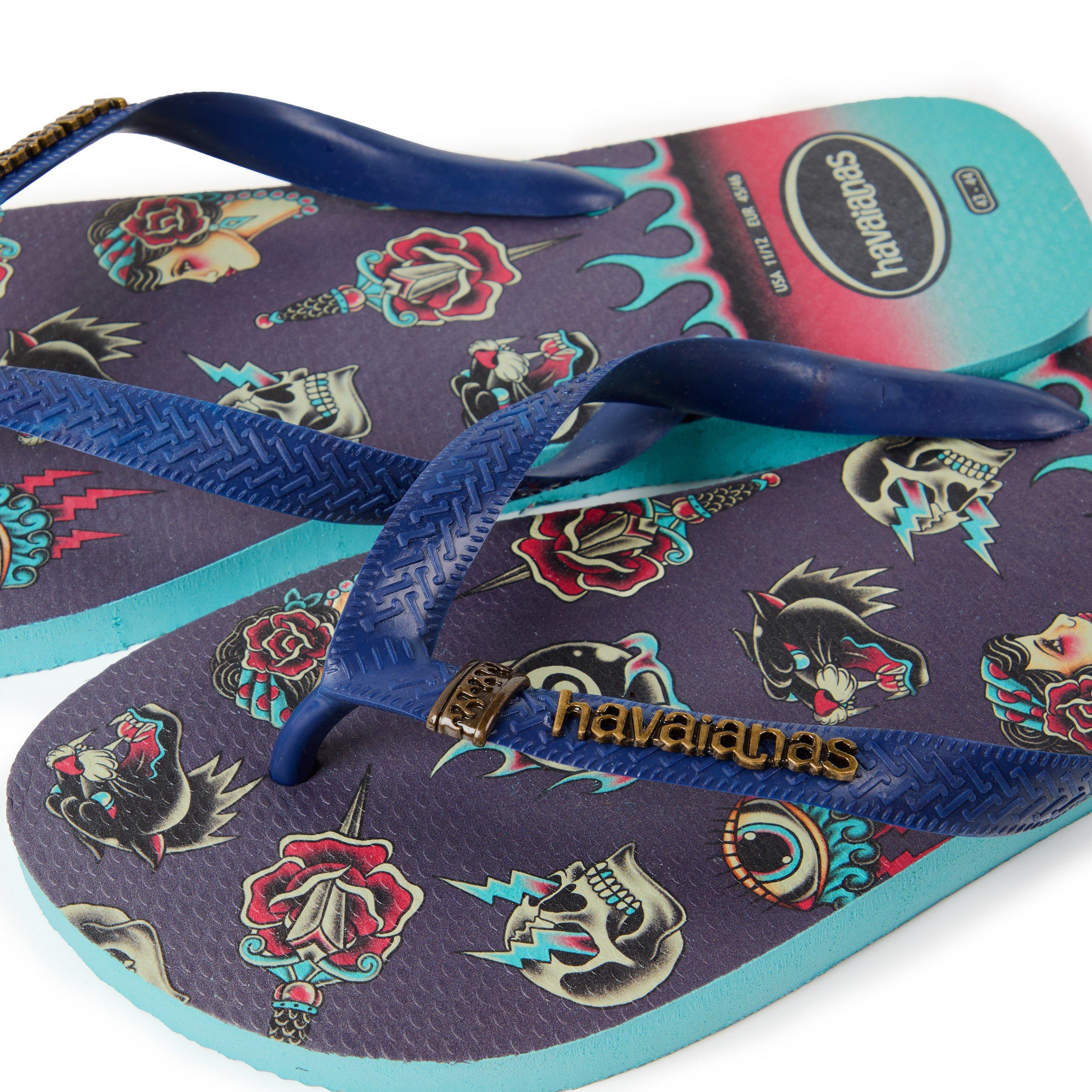 Blue - Havaianas - Hav. Top Tribo Traditional Blue 43/ Flip Flops Mens - 3