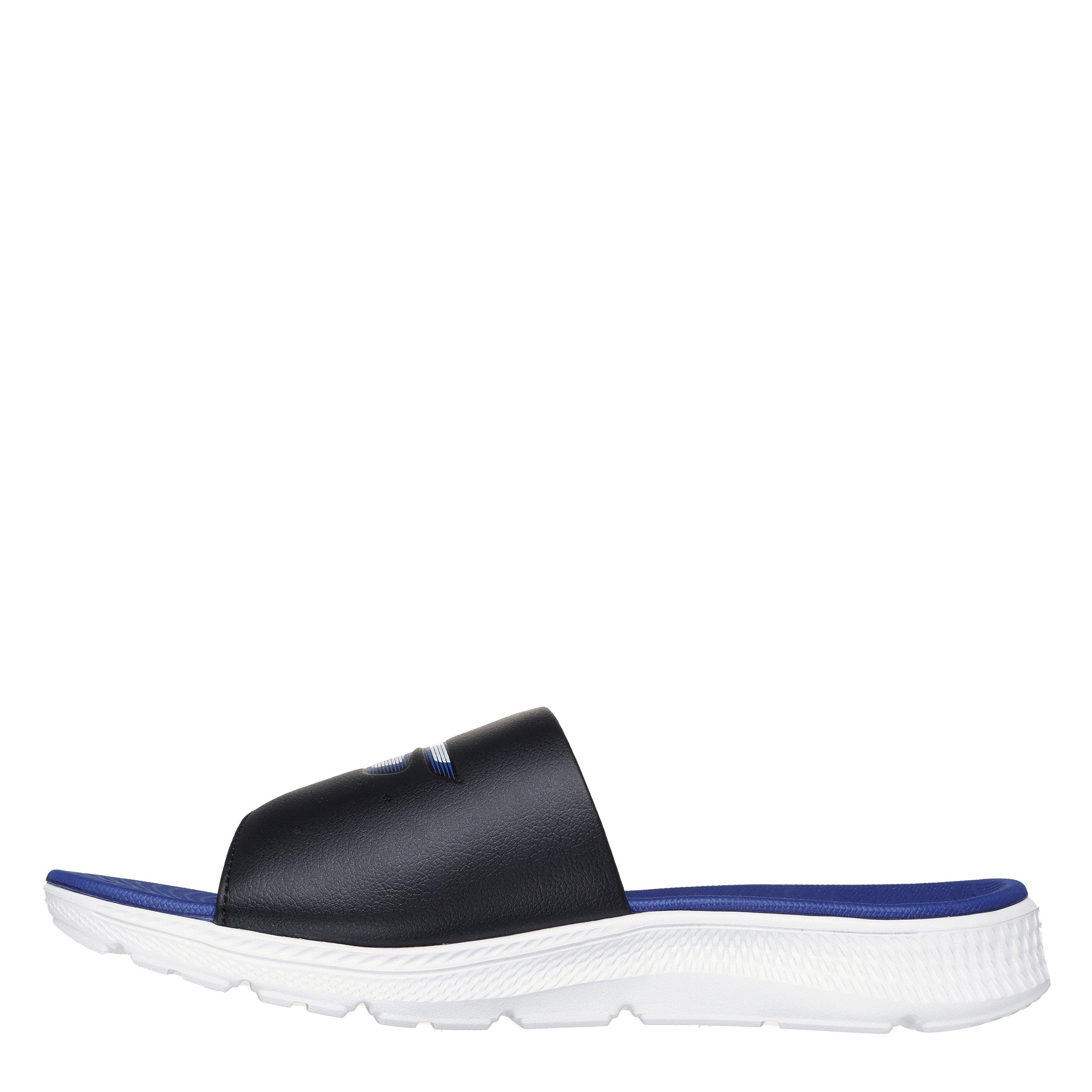 BLK/BLUE - Skechers - Men's Pool Sliders - 2