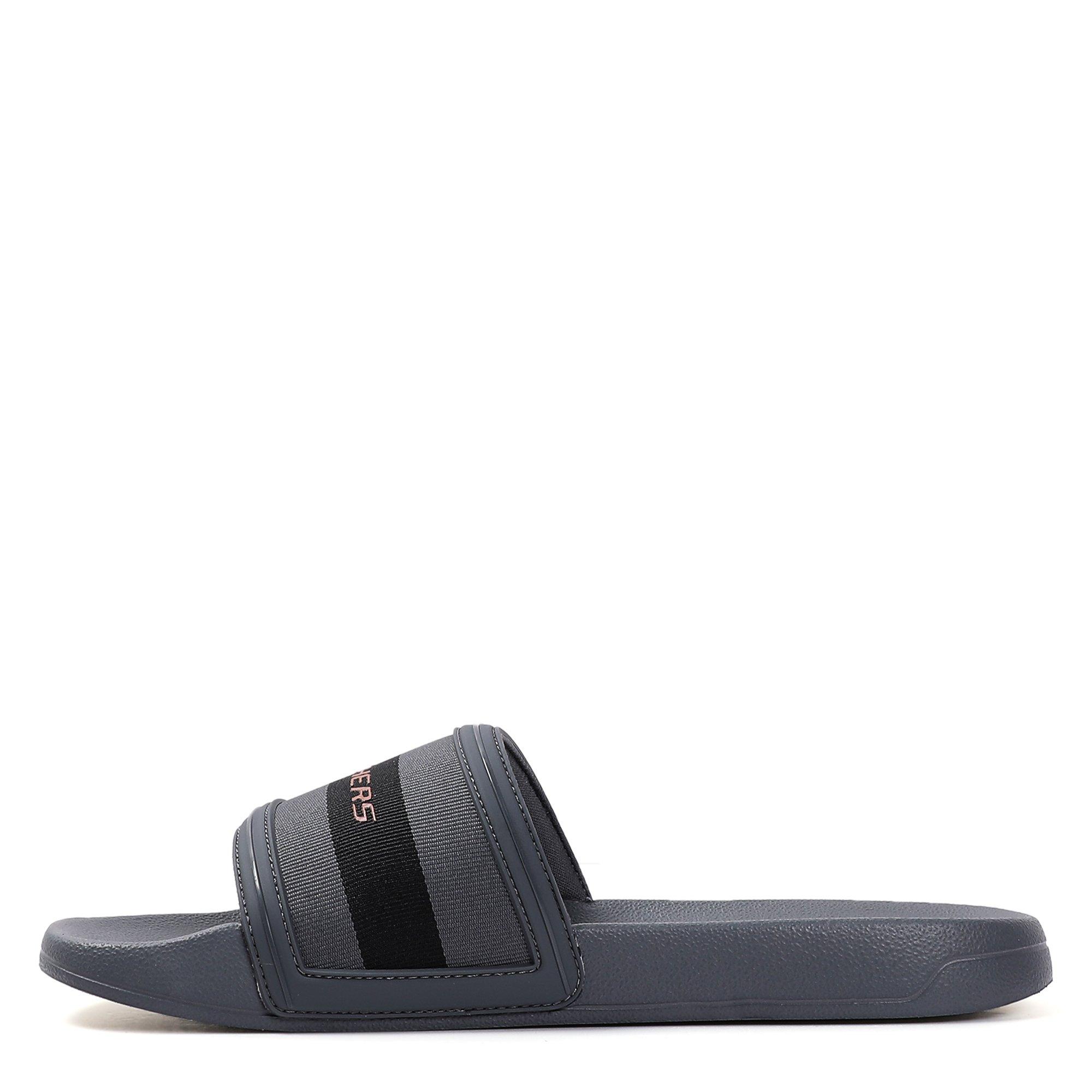 CHARCOAL/BLK - Skechers - Sidelines Pool Sliders - 3