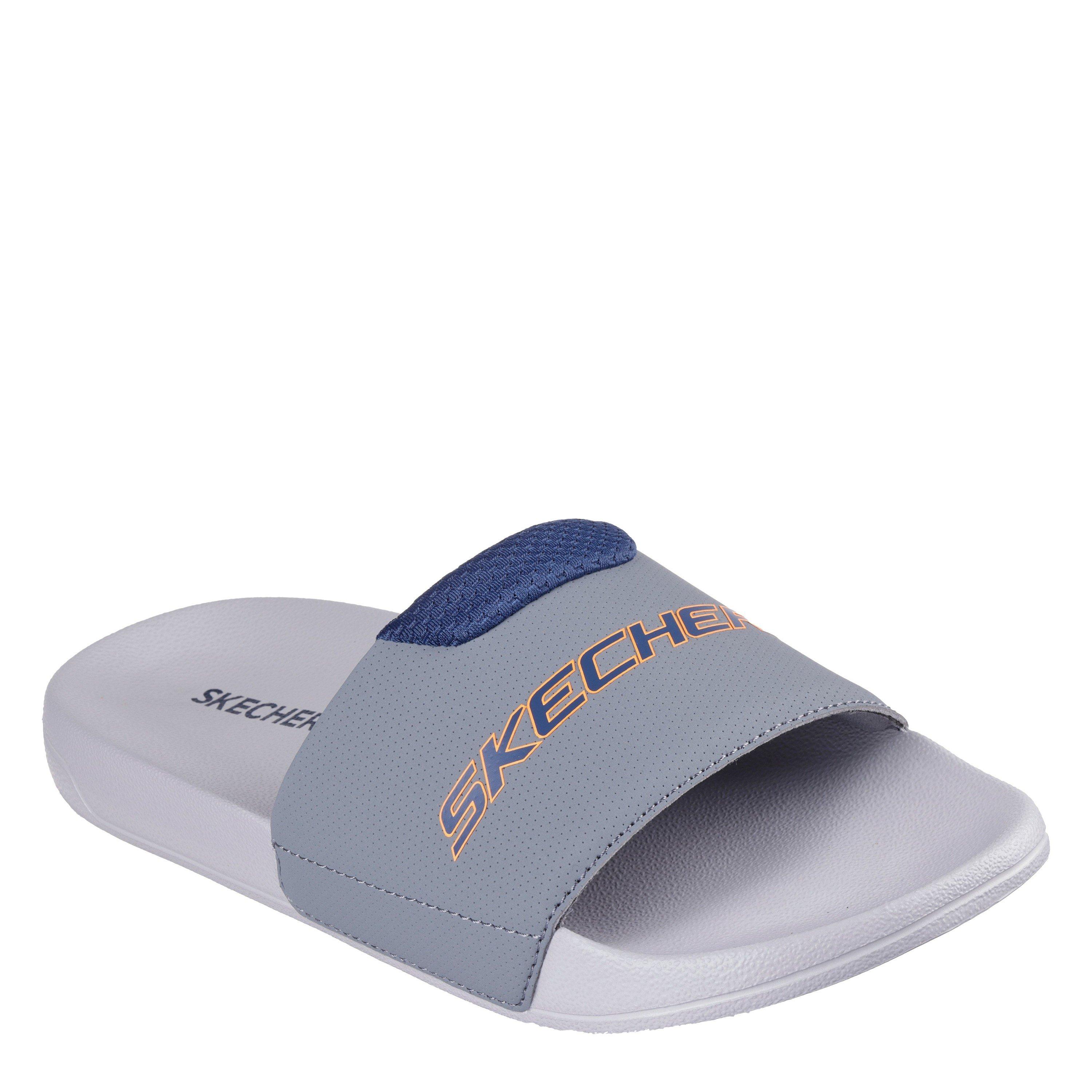 GREY/NAVY - Skechers - Sidelines 2.0 Mens Slippers - 2