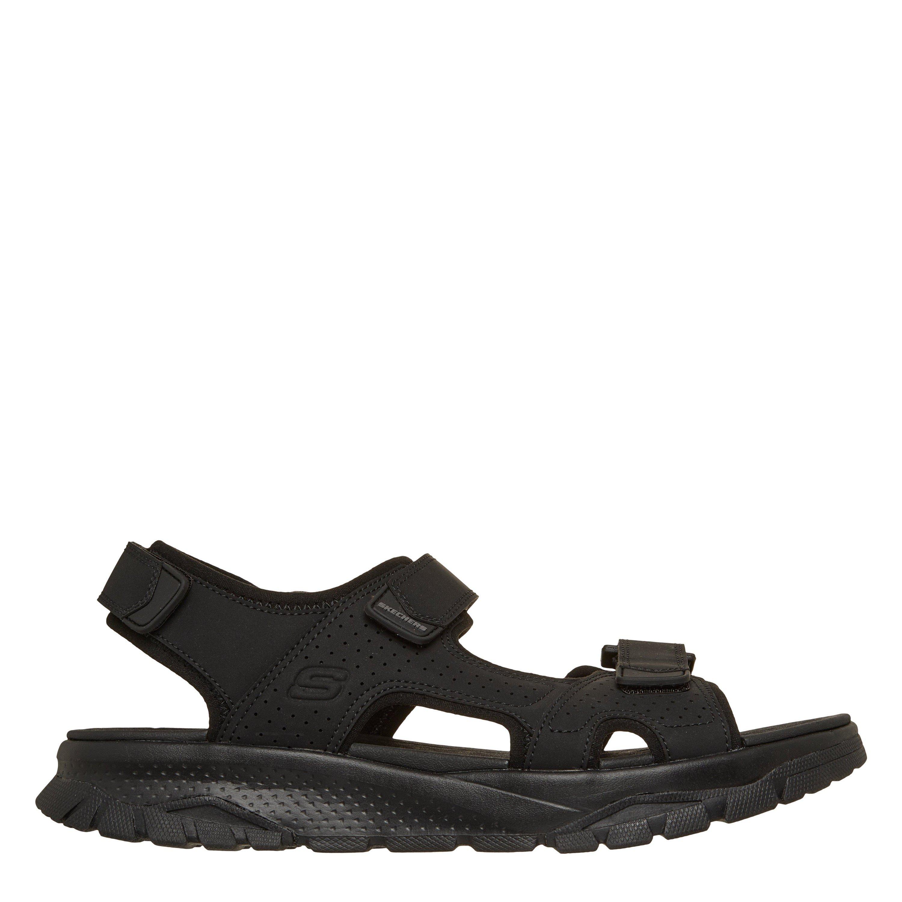 Skechers Men's Flat Sandals - Black - 11 (46)