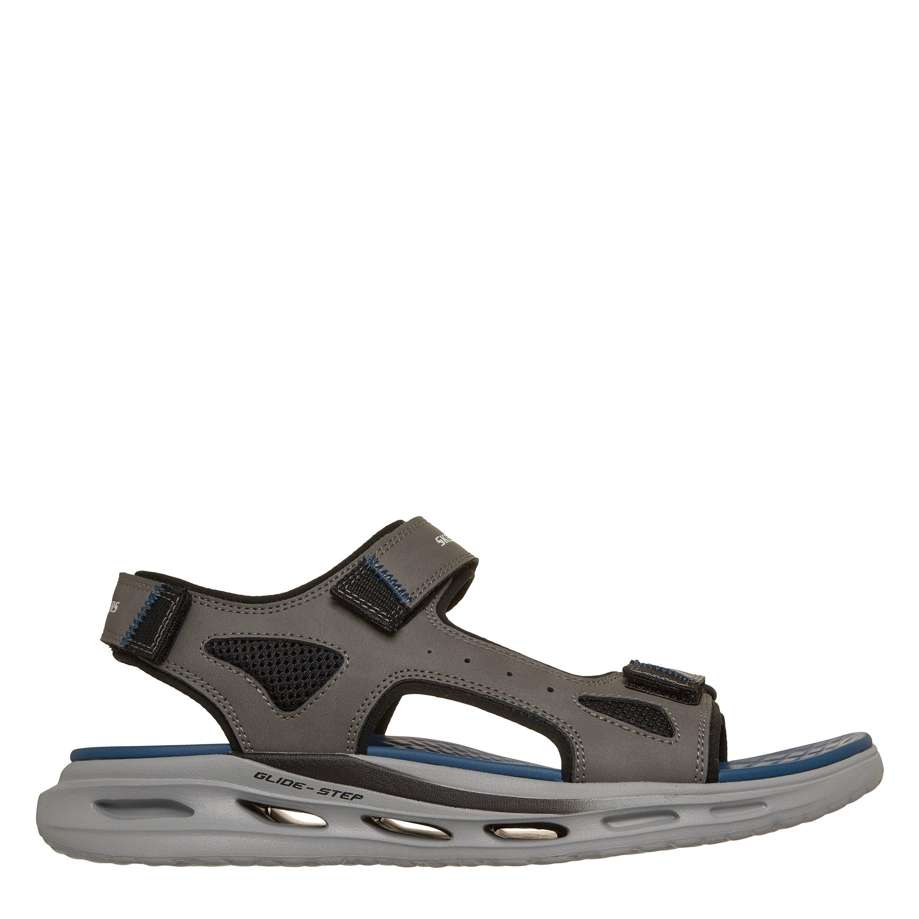 Skechers Men's Flat Sandals - Charcoal - 9 (43)