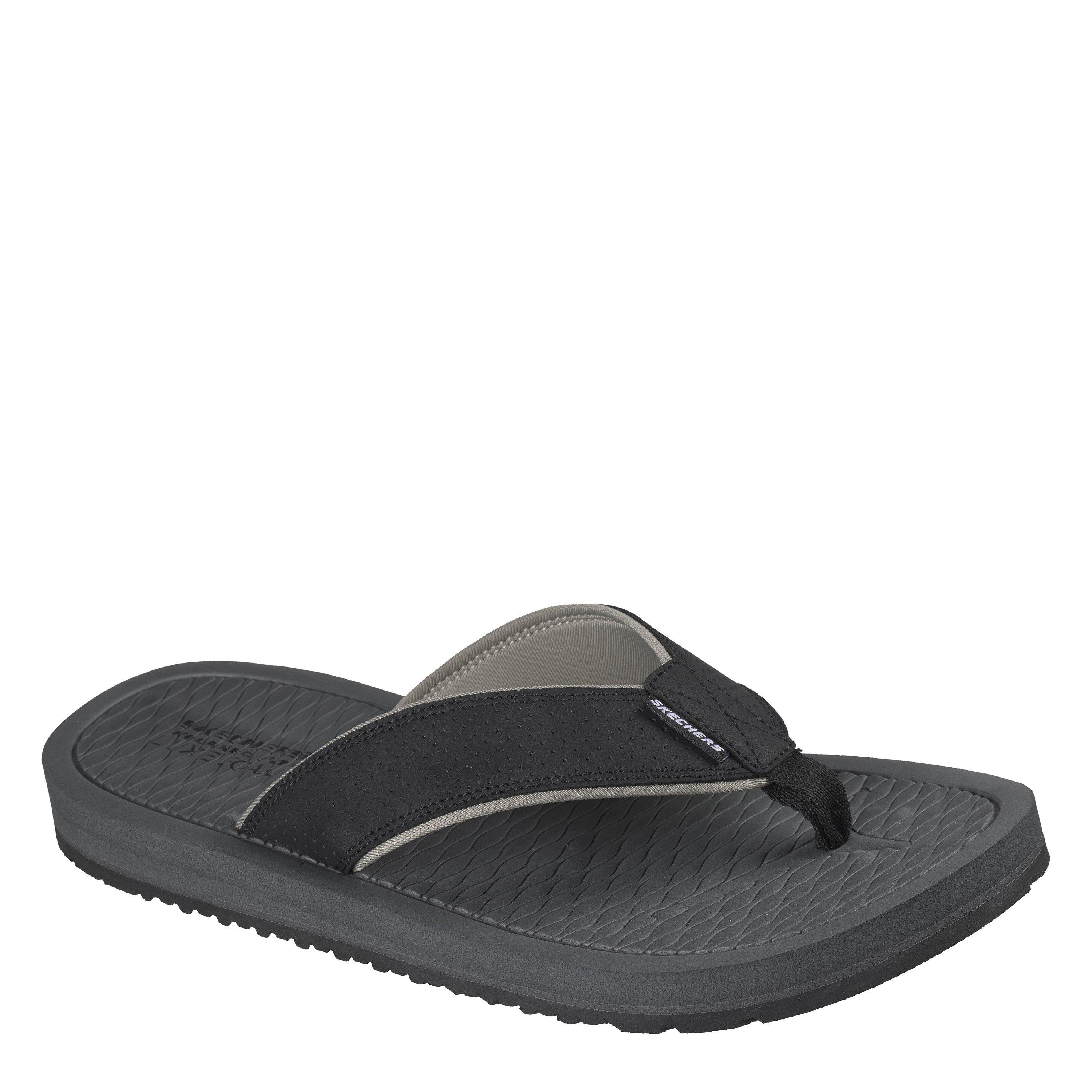 Black - Skechers - Men's Flat Sandals - 1