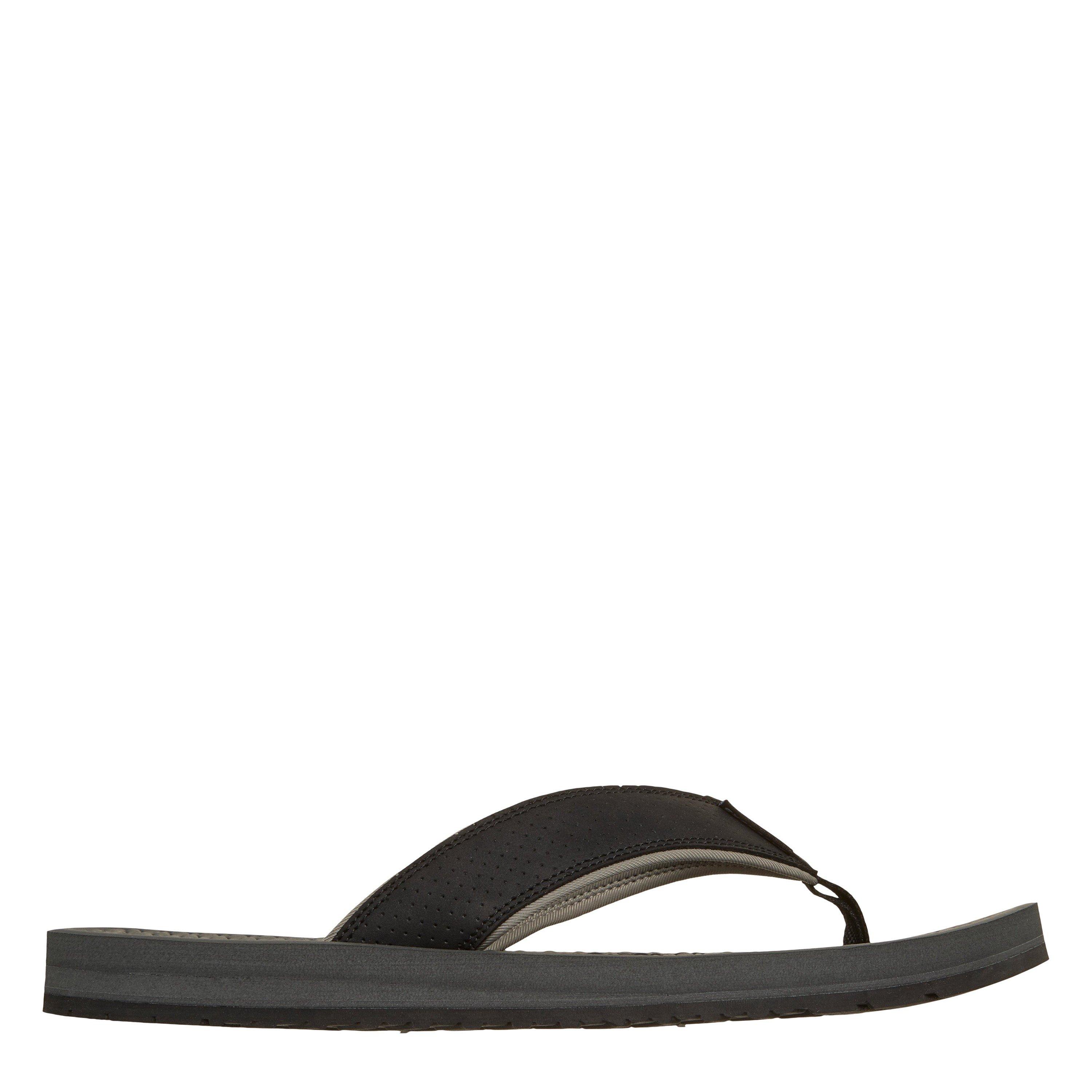Skechers Men's Flat Sandals - Black - 11 (46)