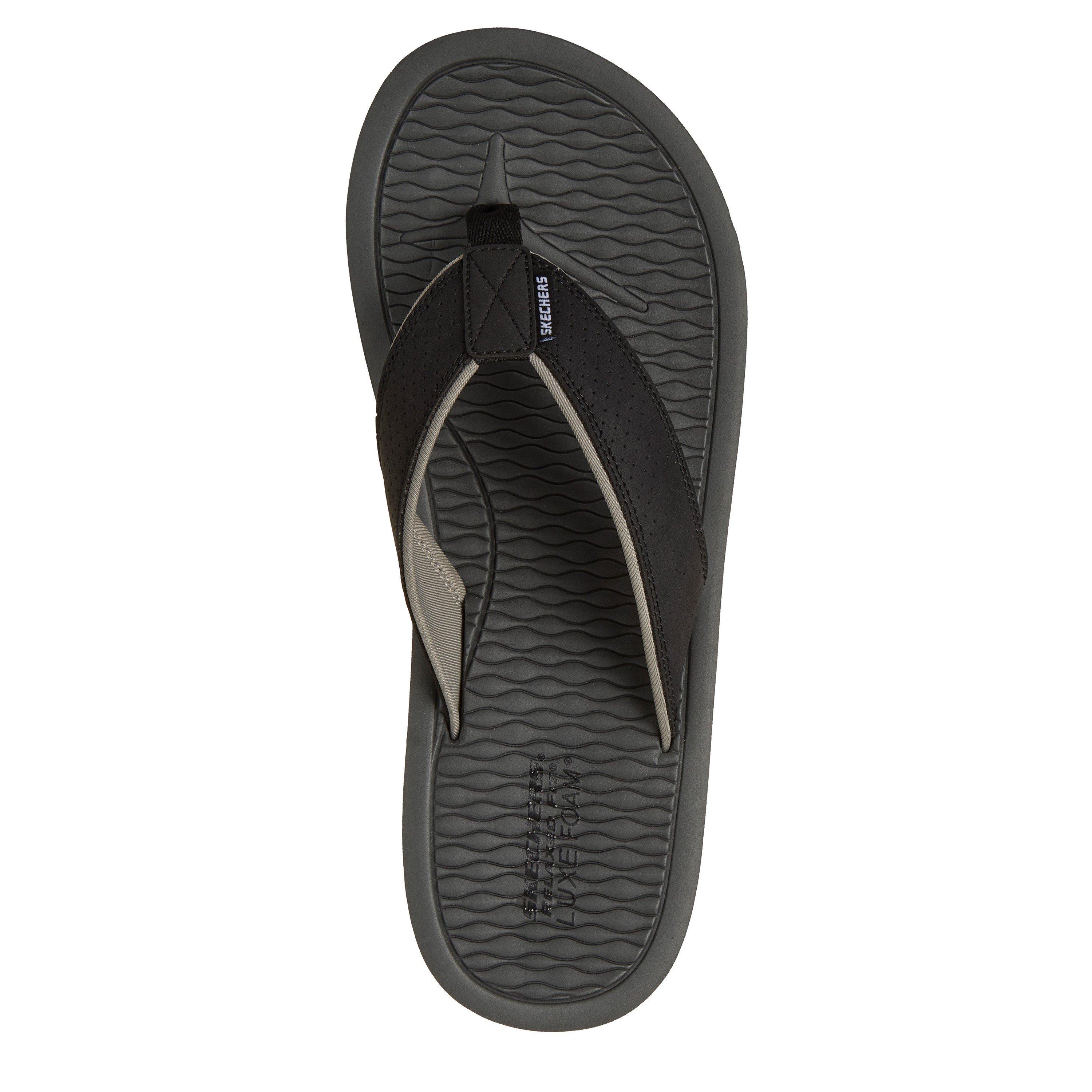 Black - Skechers - Men's Flat Sandals - 5