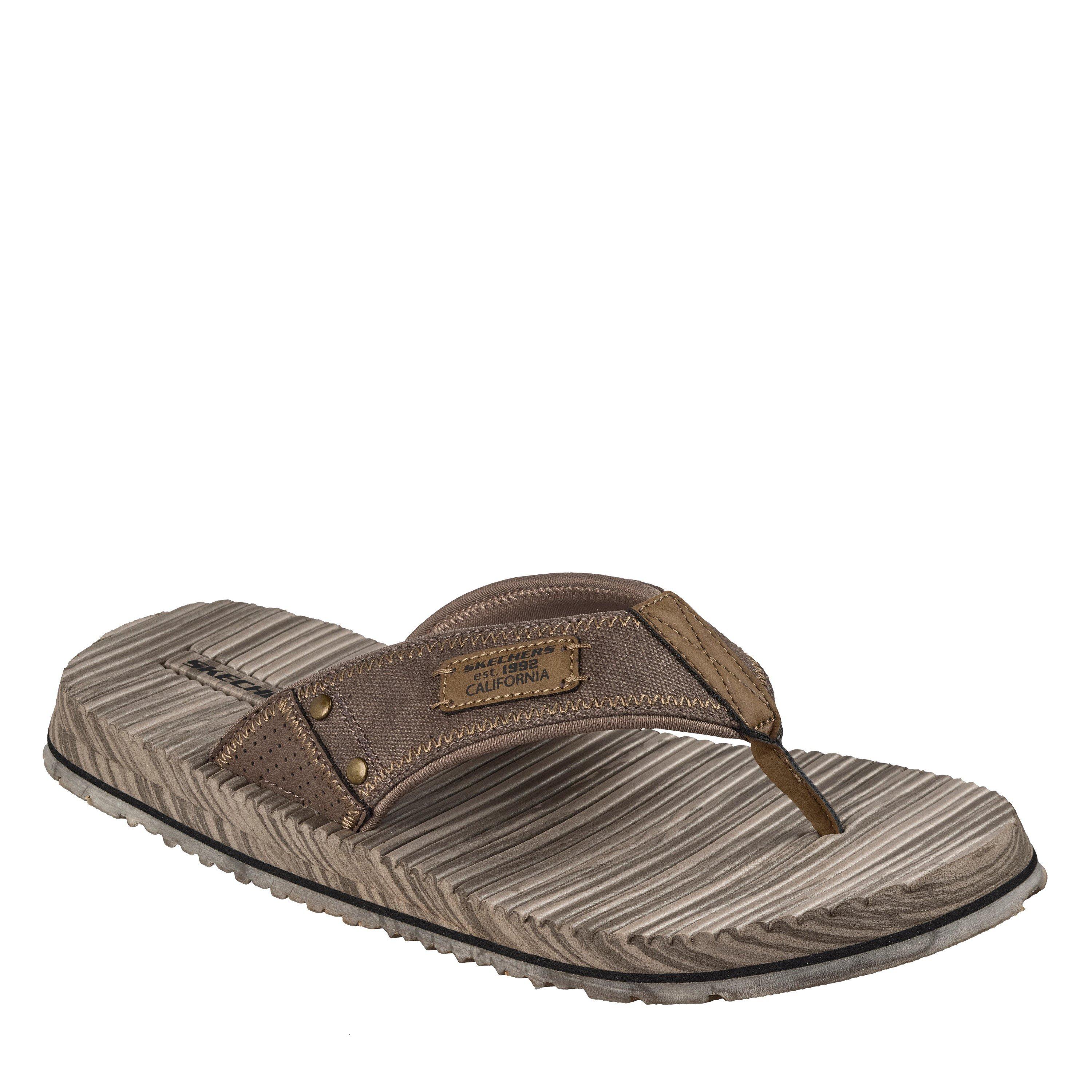 Brown - Skechers - Men's Flat Sandals - 1