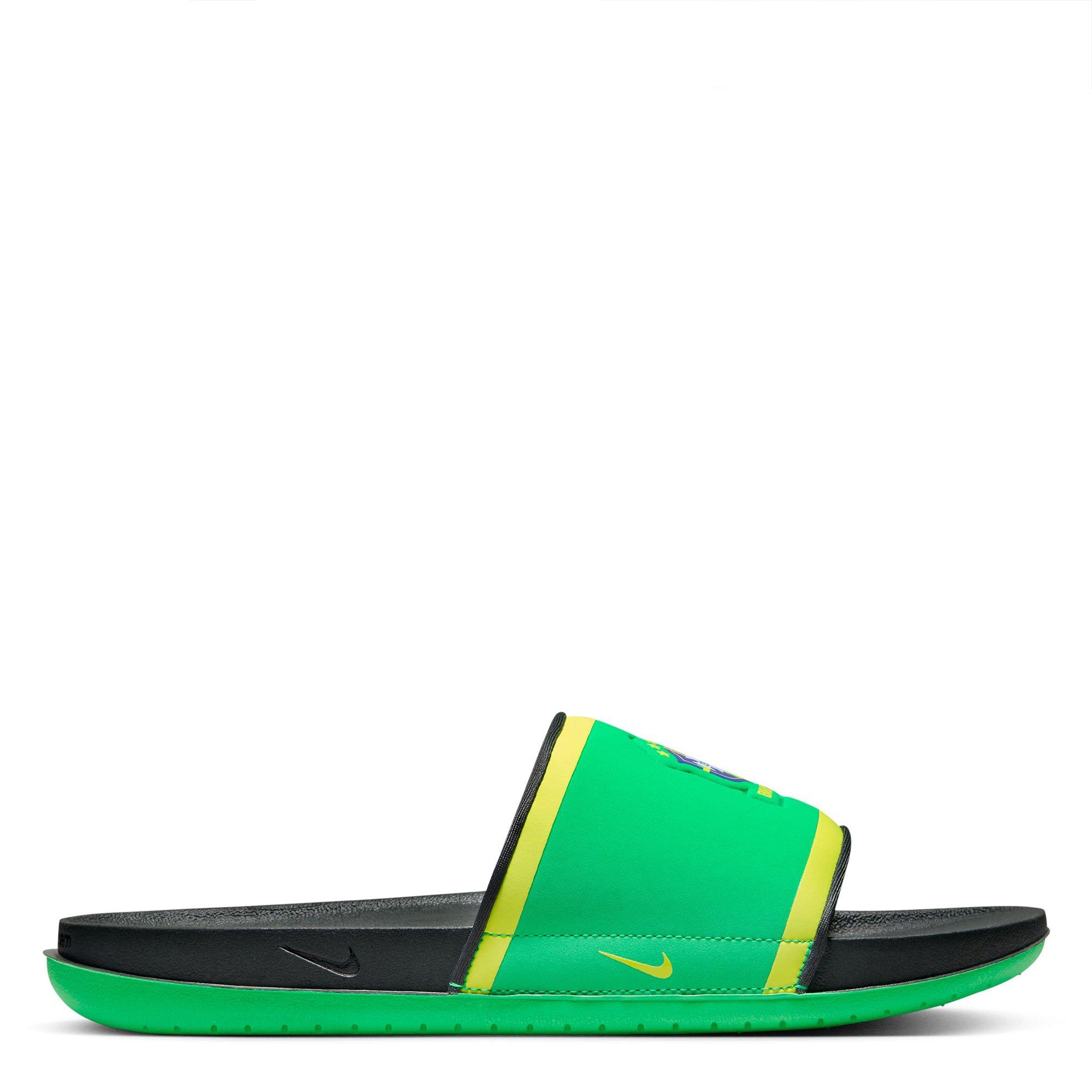 Green/Yell-Grey - Nike - OffCourt Brazil Slide Sandals - 2