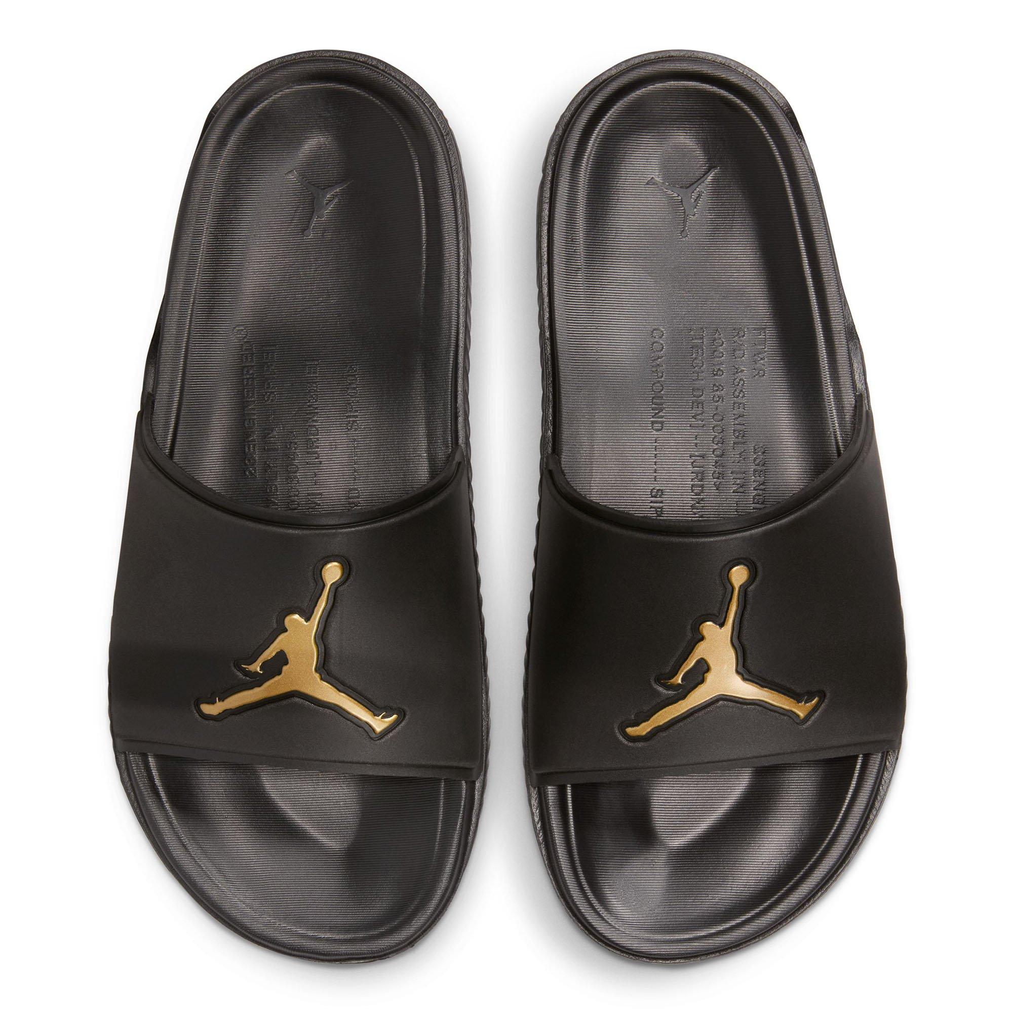 Black/Met.Gold - Nike - Jordan Jumpman Mens Slide Sandals - 1