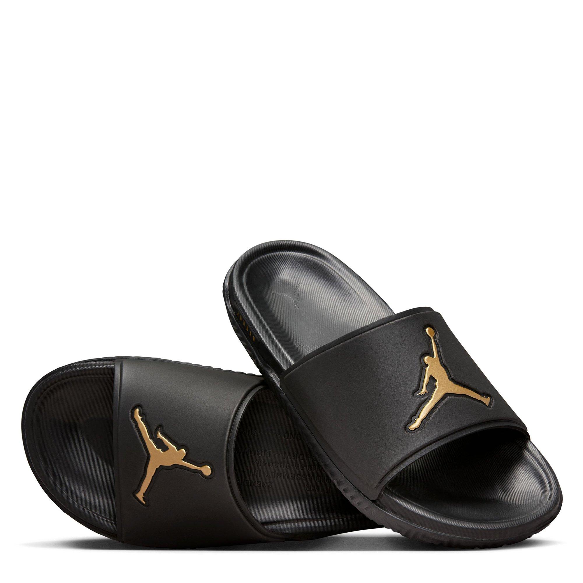 Black/Met.Gold - Nike - Jordan Jumpman Mens Slide Sandals - 5