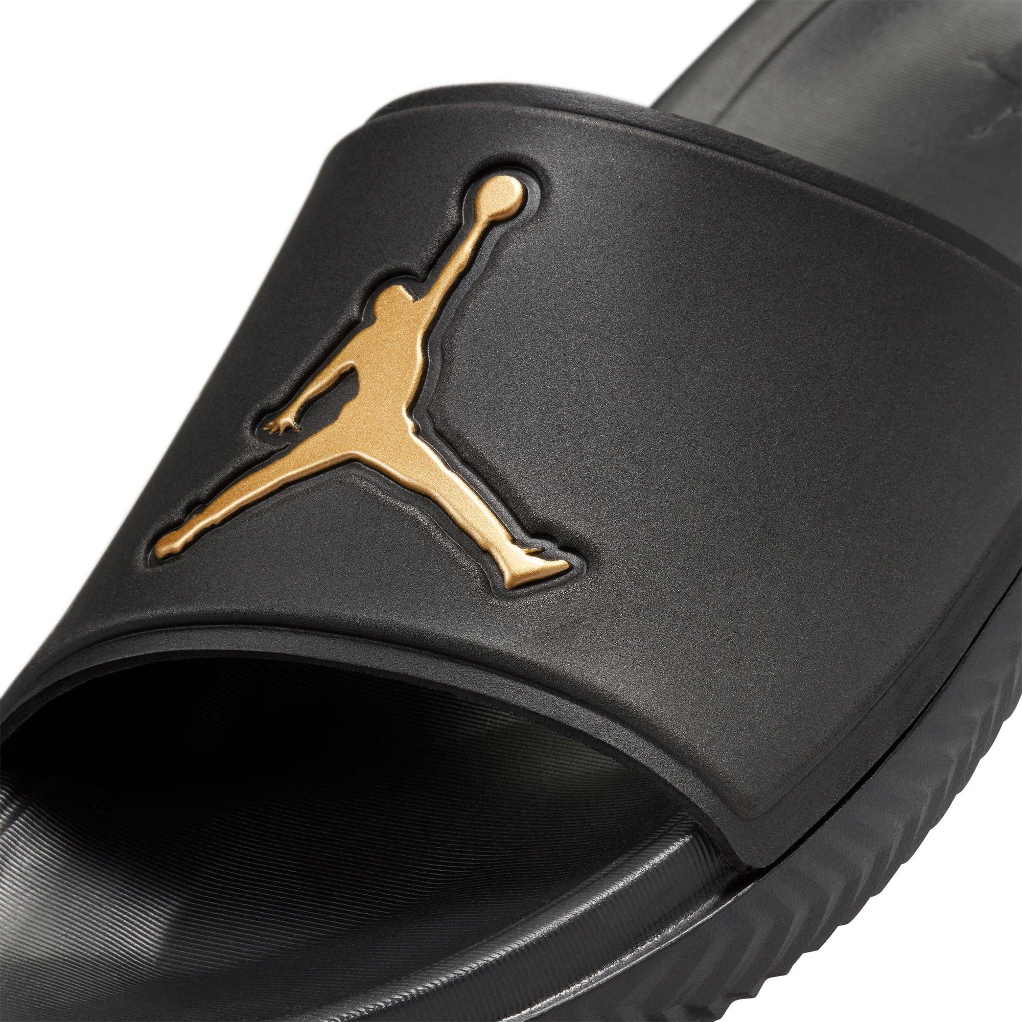 Black/Met.Gold - Nike - Jordan Jumpman Mens Slide Sandals - 6