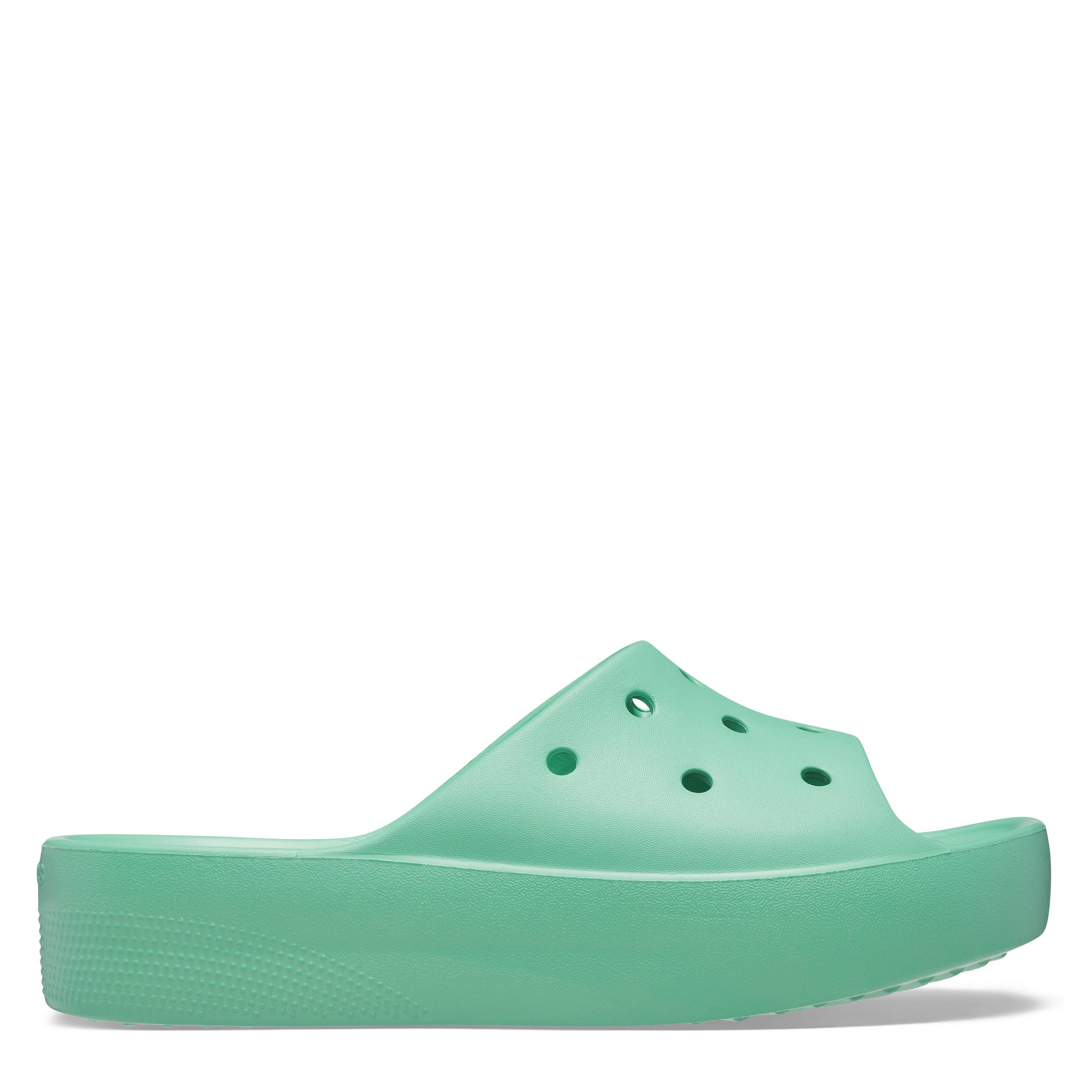 Crocs Women's Classic Sliders In Jade Stone