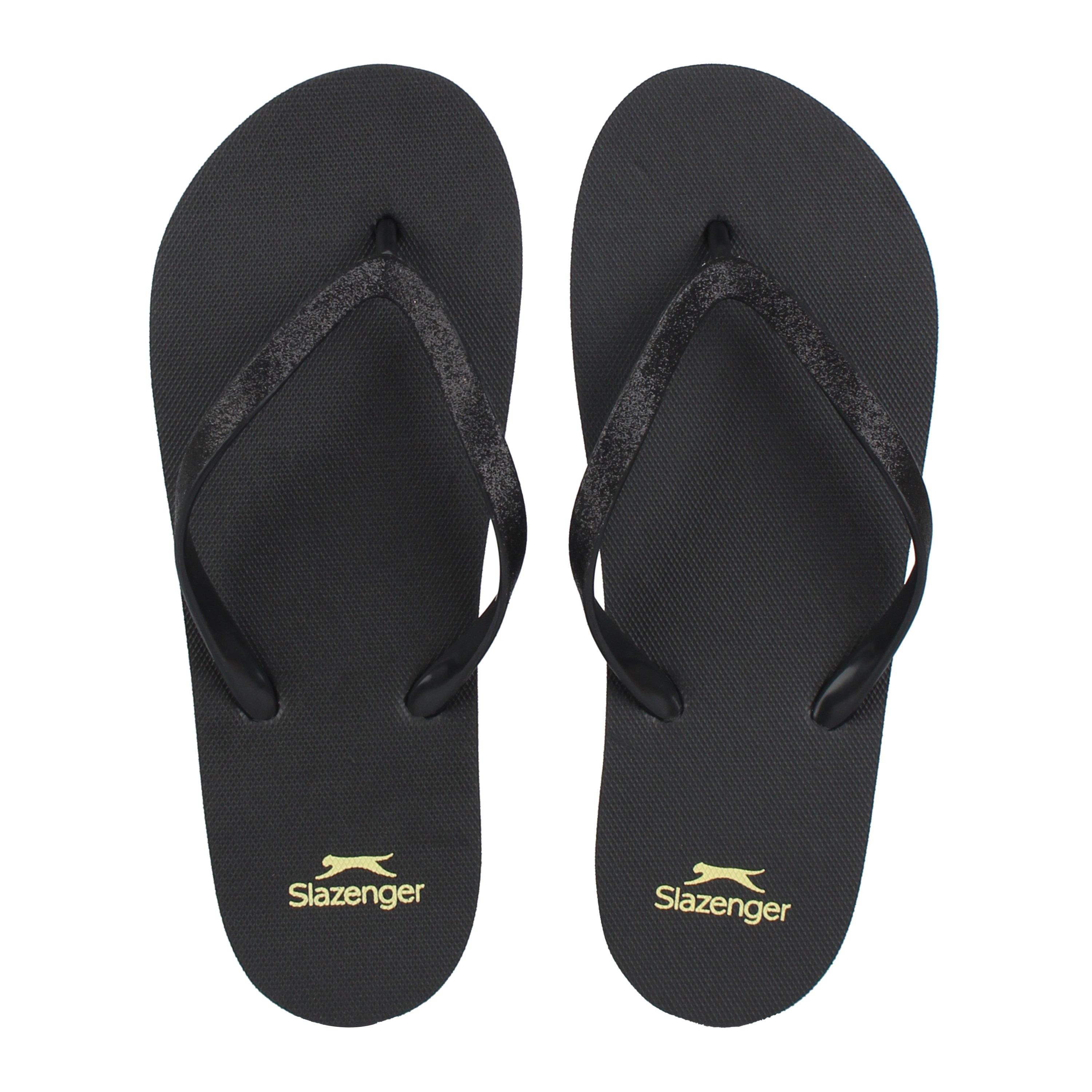 Black/Glitter - Slazenger - Flip Flops Womens - 5