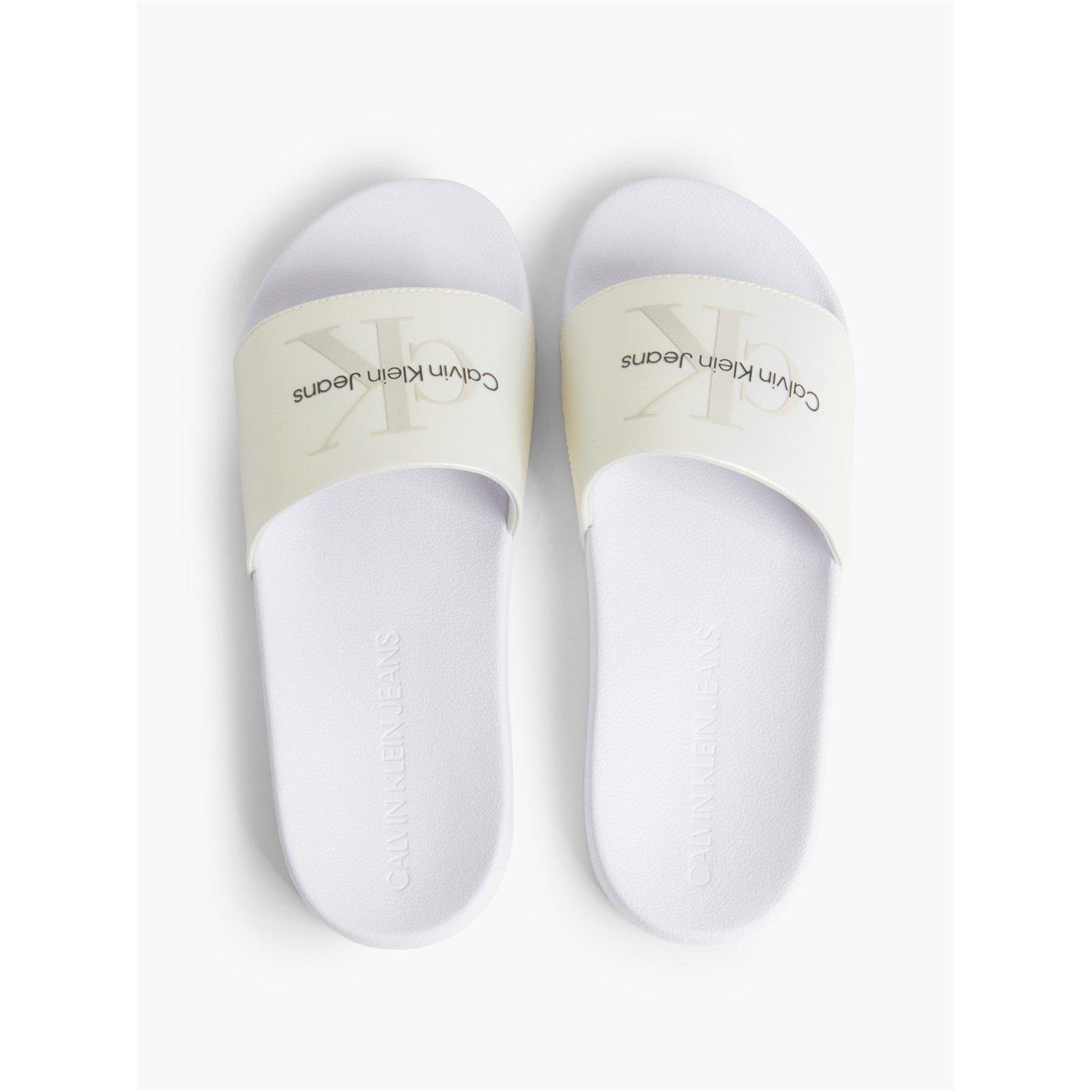 Calvin klein jeans logo sliders on sale