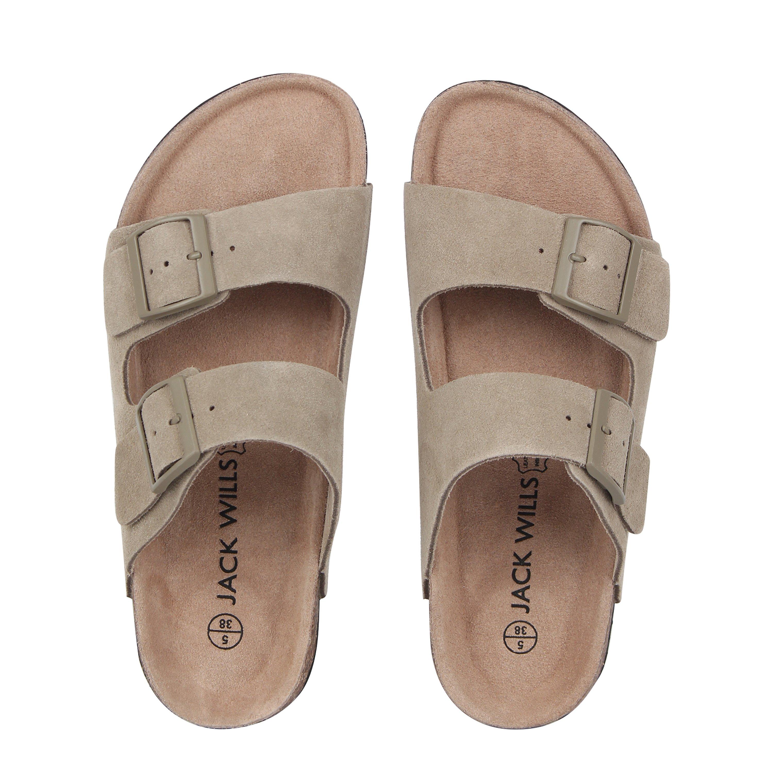 Taupe - Jack Wills - JW Cork Strap Flat Sandals - 5